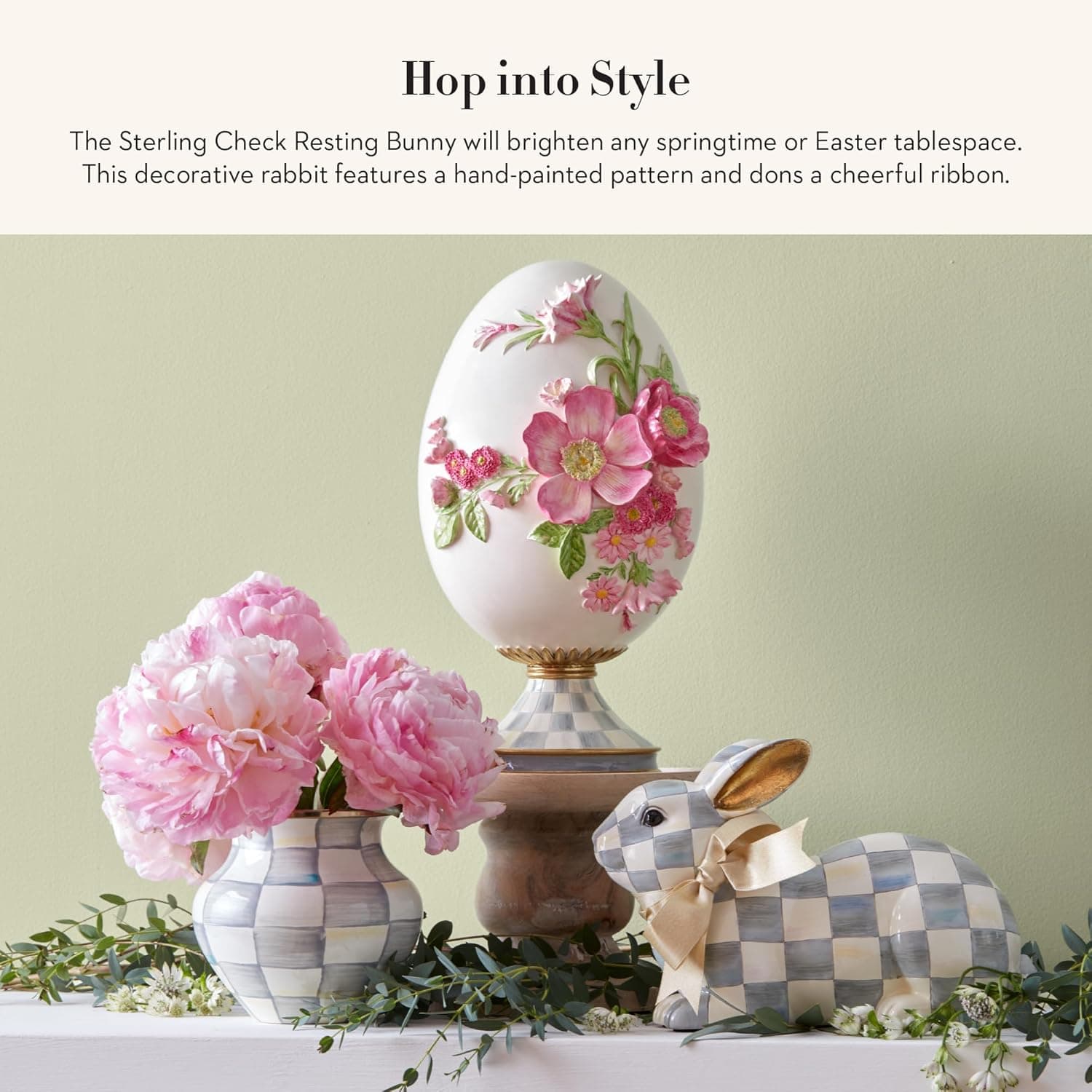 MACKENZIE-CHILDS Bunny Figurine - Sterling Check thumbnail 2