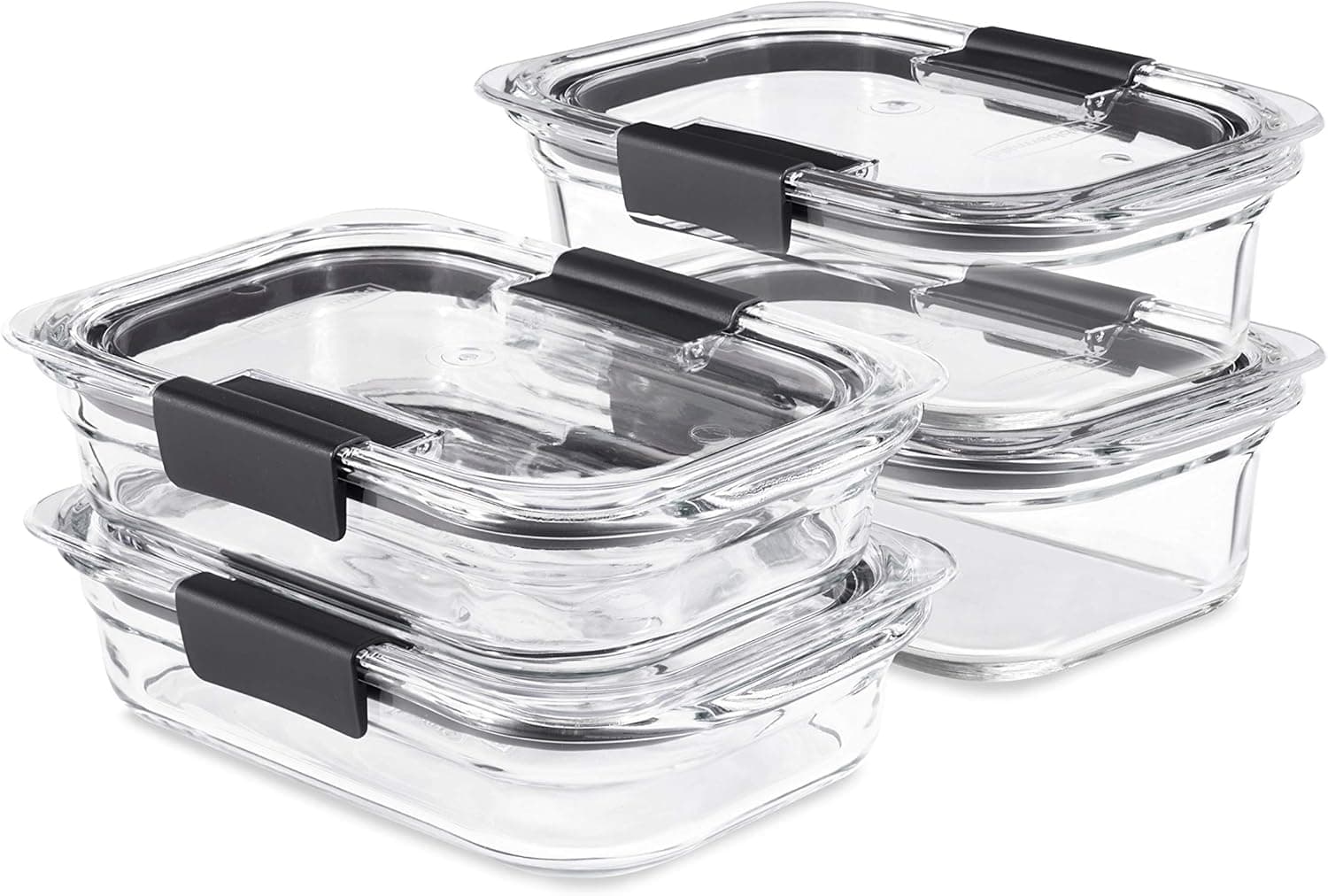 Rubbermaid Brilliance Glass Food Storage Set of 4 Containers image 1