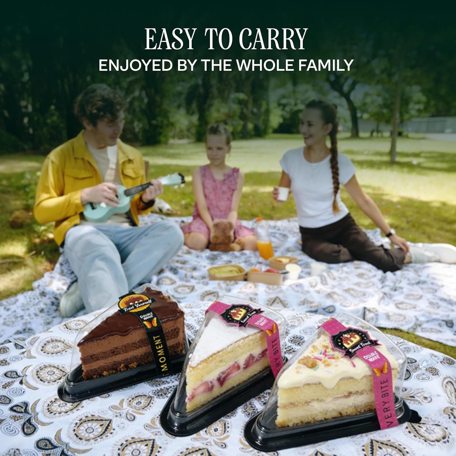 DoubleWave 50-Pack Clear Cake Slice Containers | BPA-Free, Stackable Dessert Holders for Parties, Weddings, and Special Events – Shatter-Resistant Plastic | Keeps Cake Fresh at Parties : Industrial &amp; Scientific thumbnail 5