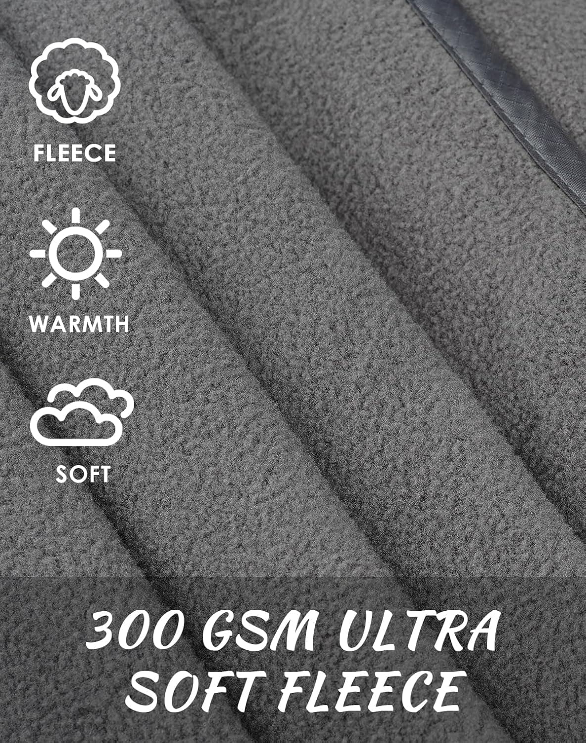 DUKUSEEK Hooded Stadium Blanket - Waterproof & Windproof Fleece (79x56) thumbnail 4