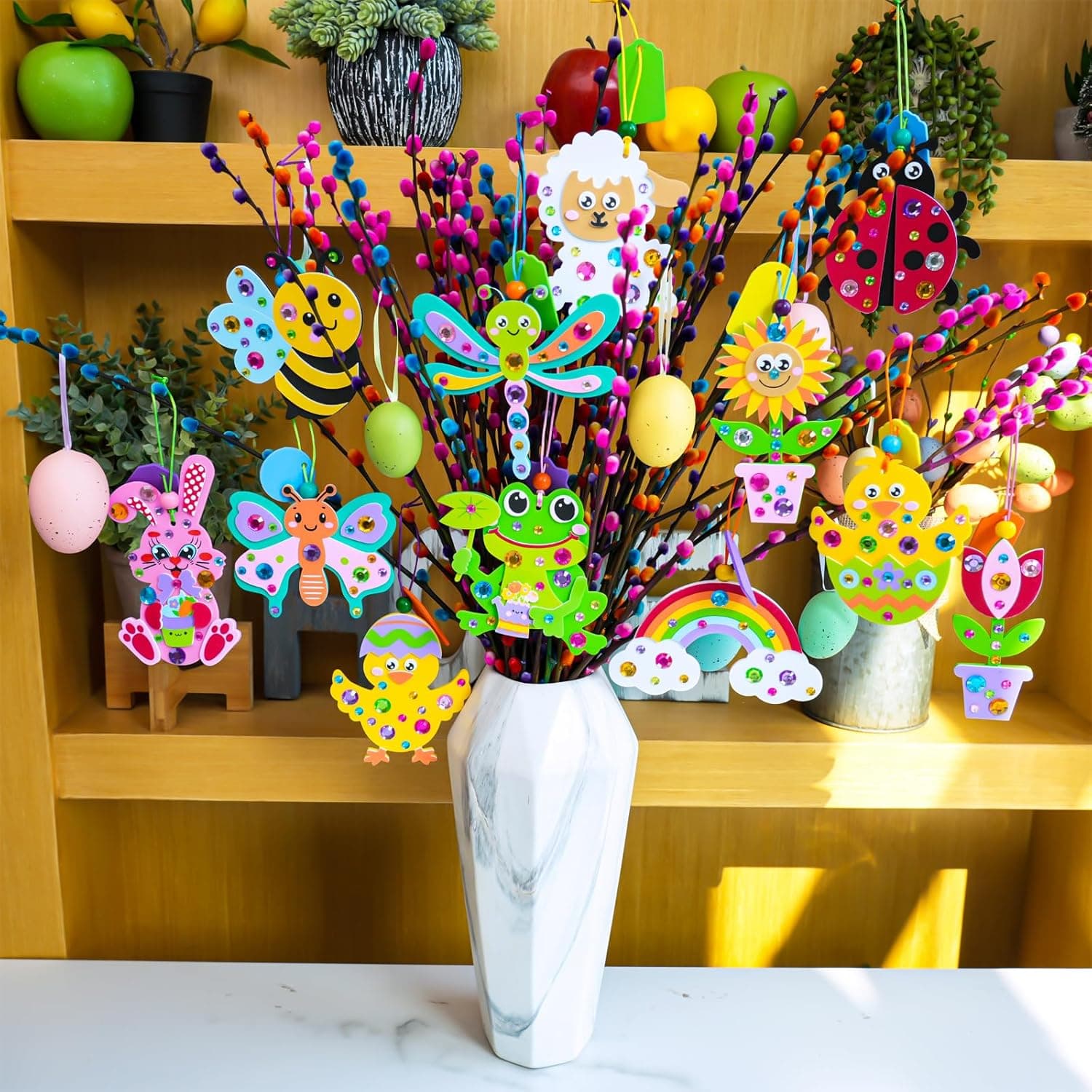 Winlyn 24 Sets Spring Craft Kits with Easter Ornaments thumbnail 5