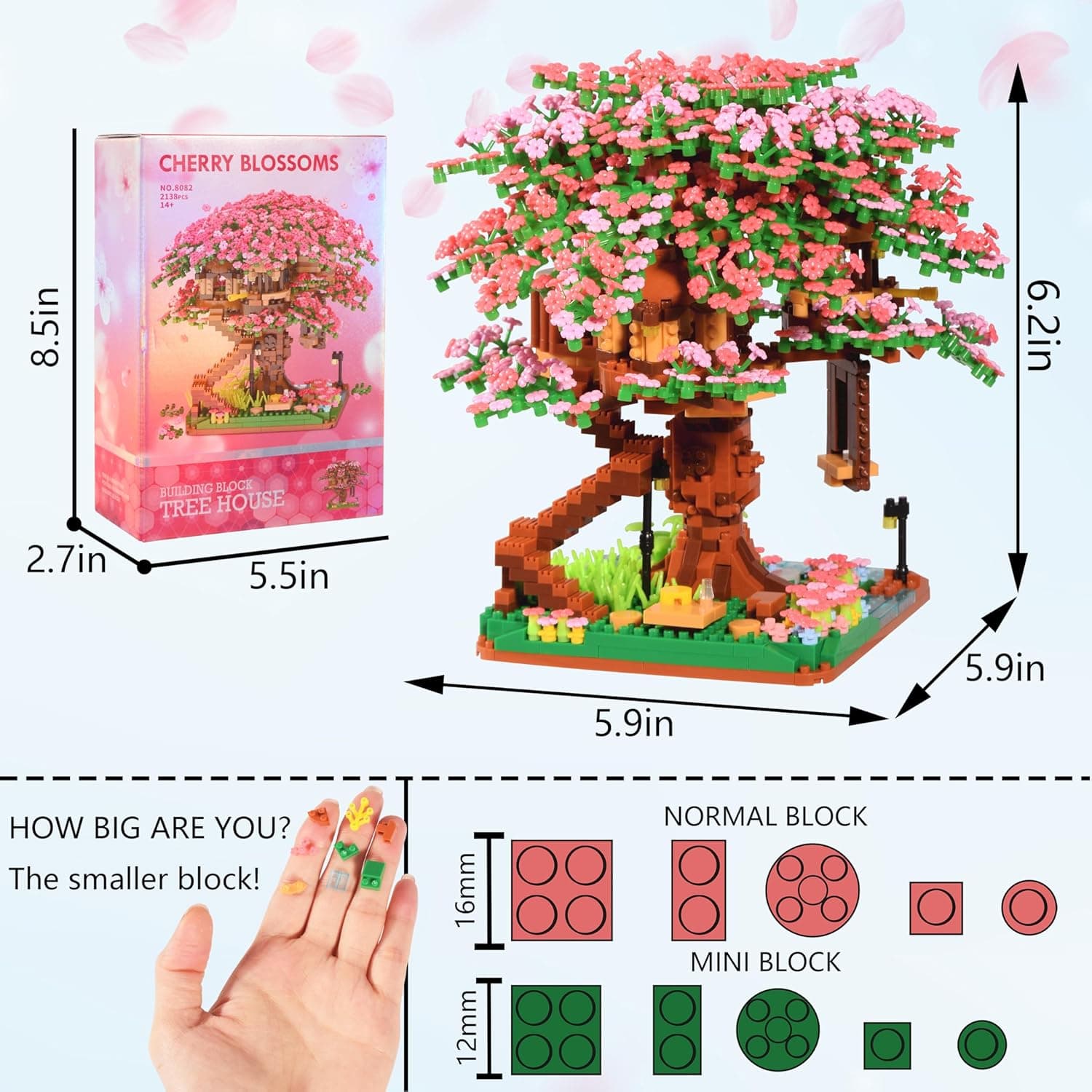 Kurimiaro Cherry Blossom Tree Building Block Set thumbnail 4