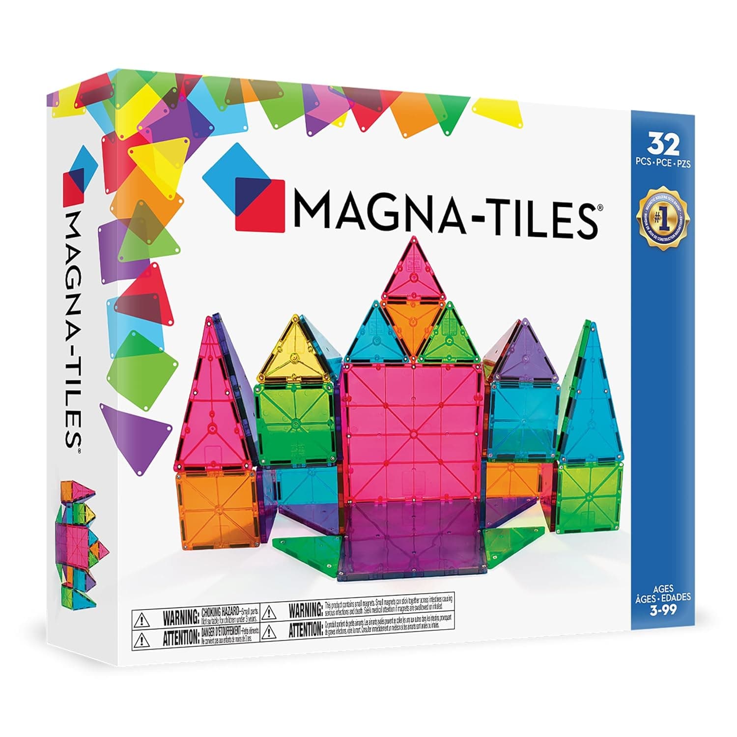 MAGNA-TILES Classic 32-Piece Magnetic Construction Set image 1