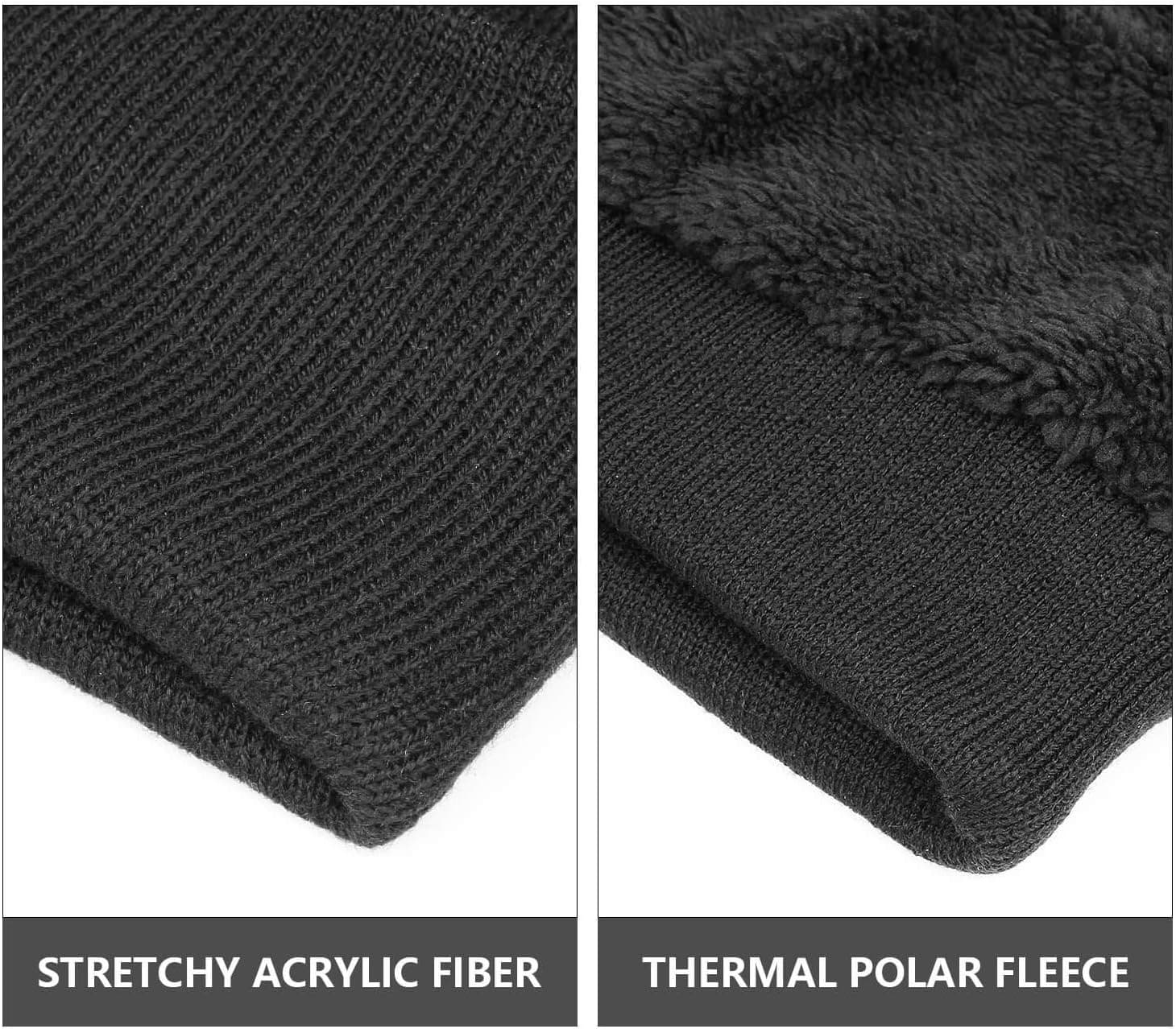 OZERO Daily Skully Beanie Hat,Thick and Soft Knitting Stretch to Fit Most Black at Amazon Men’s Clothing store thumbnail 4