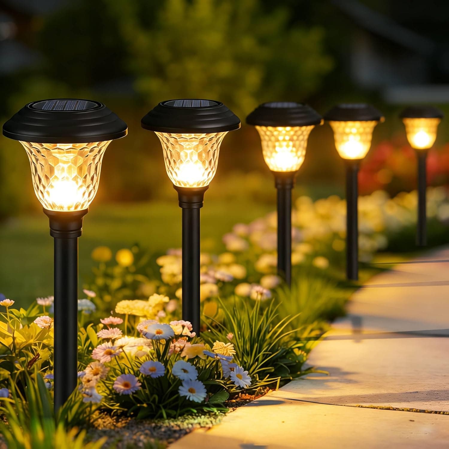 Beau Jardin 8 Pack Solar Pathway Lights - Color Changing thumbnail 5