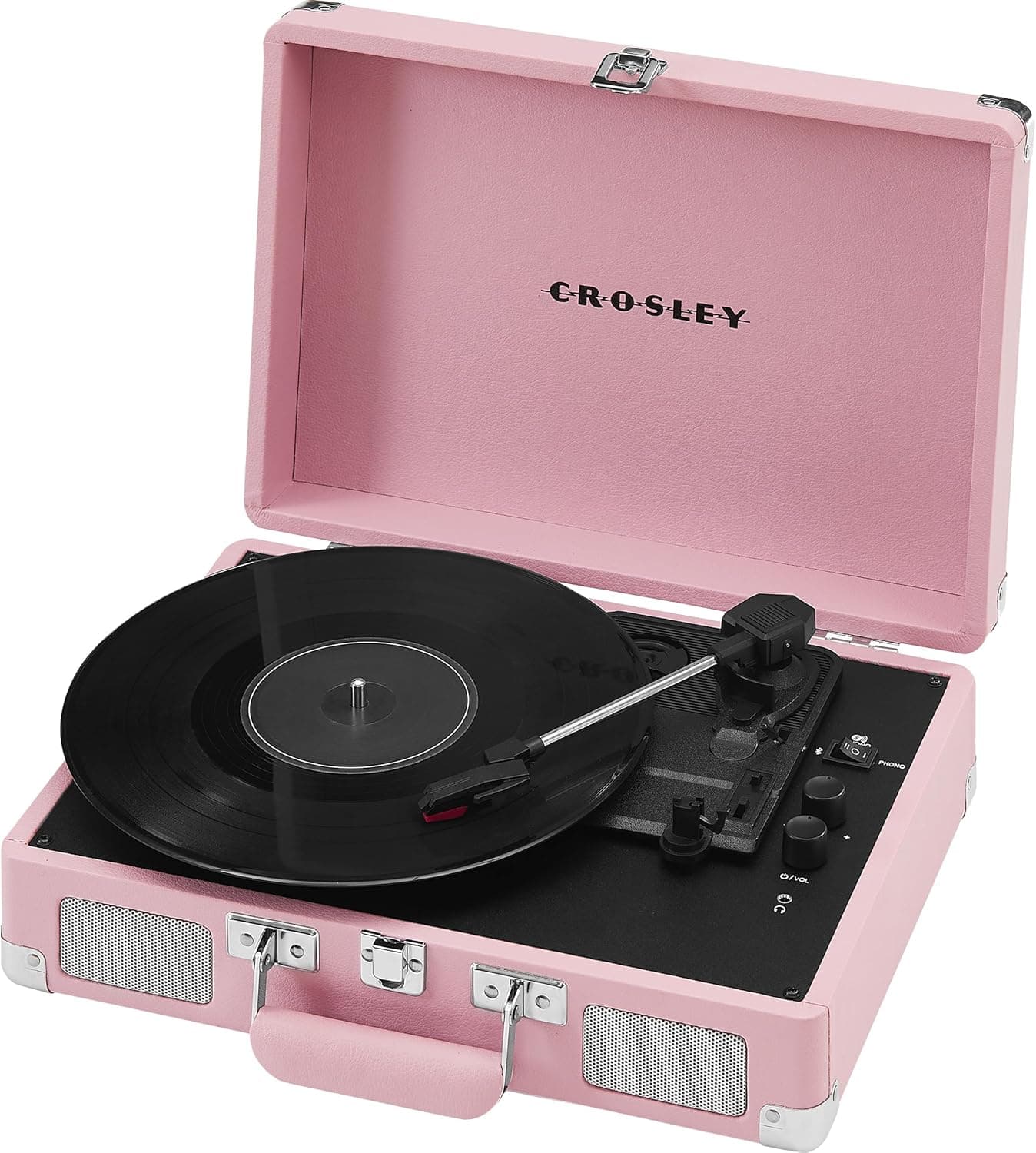Crosley Cruiser Plus Vintage Bluetooth Suitcase Record Player - Blush thumbnail 3