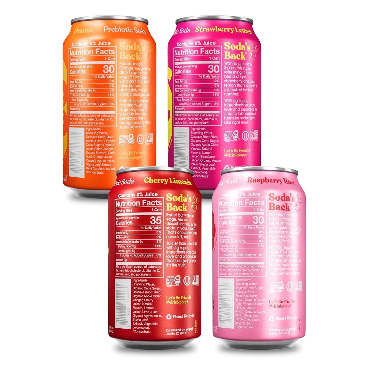 Poppi Sparkling Prebiotic Soda Variety Pack thumbnail 2