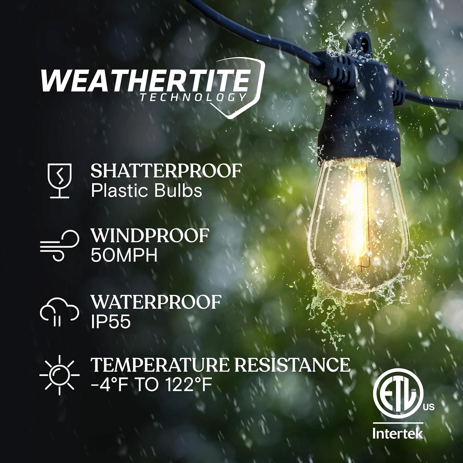 Brightech Ambience Pro Solar Powered Outdoor String Lights thumbnail 2