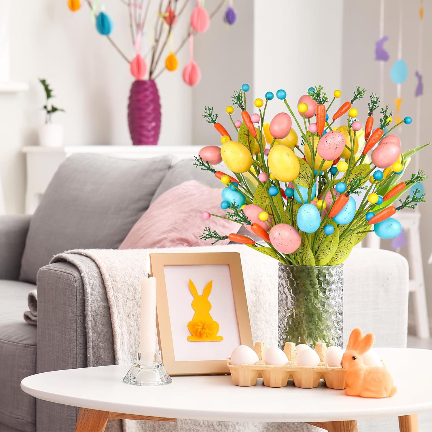 Lotus Hills Easter Stems with Eggs, Carrots and Berries - 6 Piece Set thumbnail 5