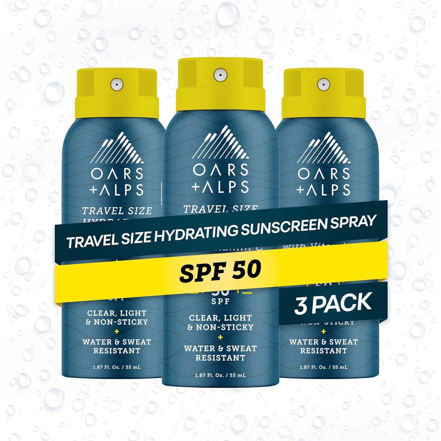 Oars + Alps SPF 50 Face & Body Broad Spectrum Sunscreen Spray 3-Pack — Spring Gift Ideas gift idea