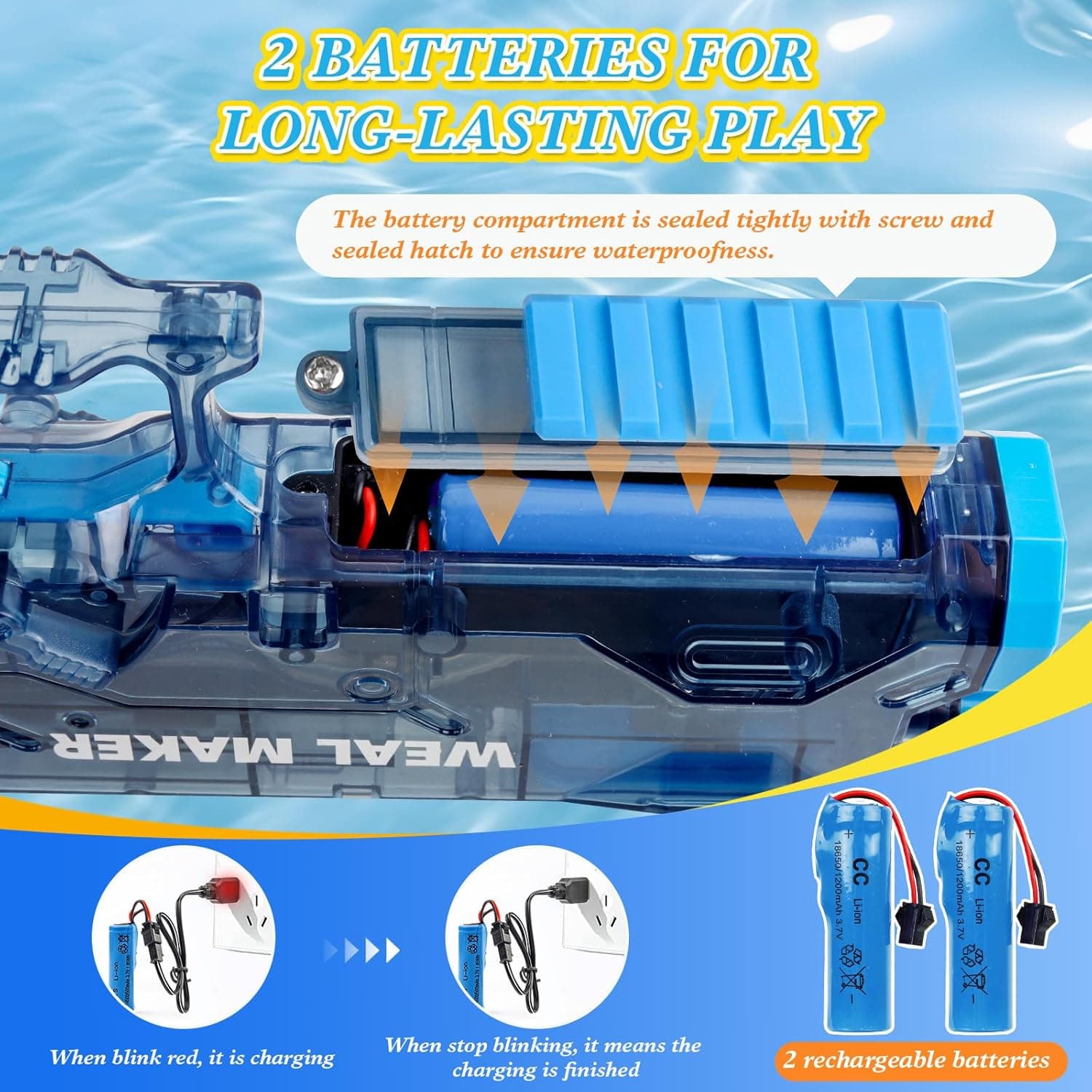 Automatic Electric Water Gun with 26FT Range thumbnail 3