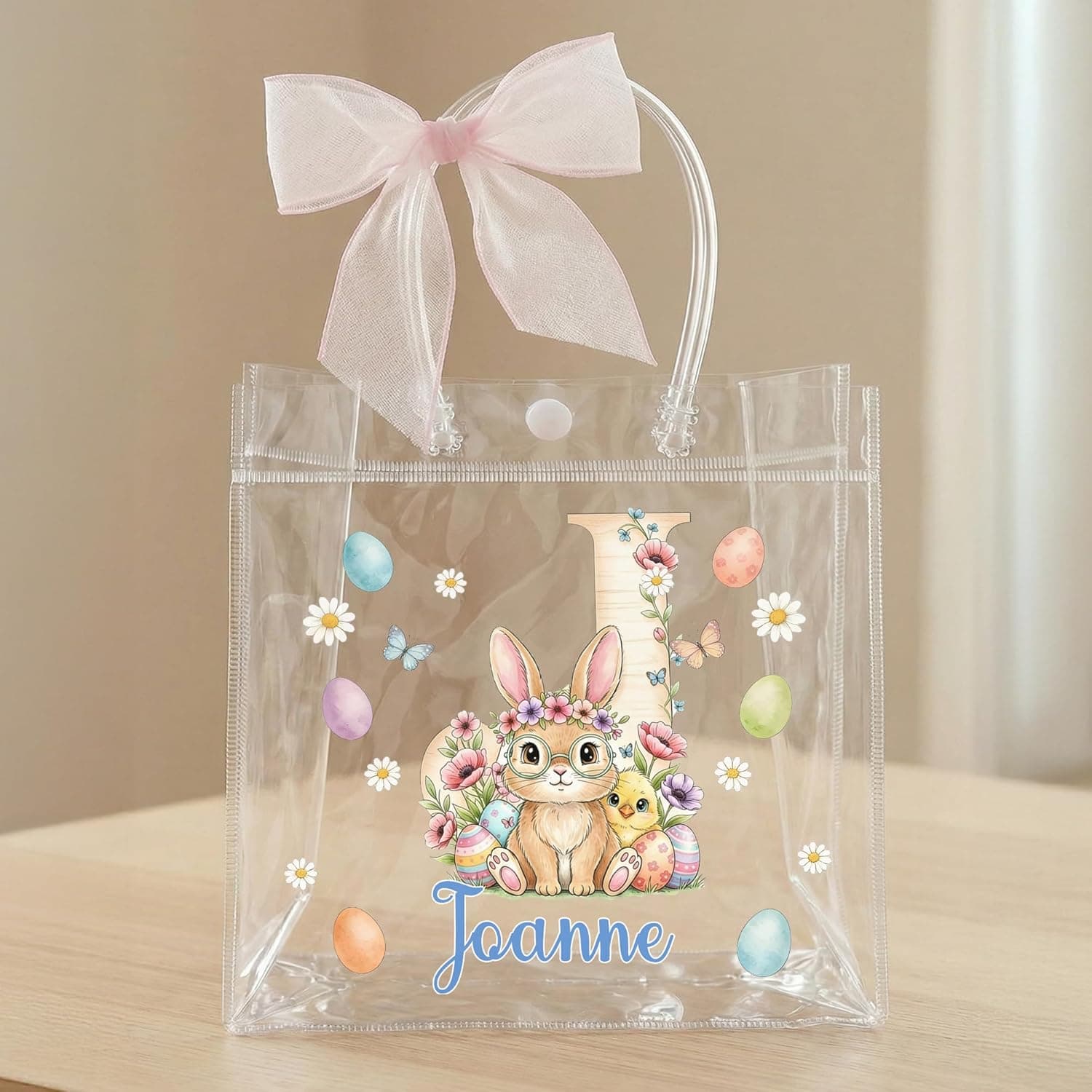 Personalized Easter Tote Bags with Custom Name thumbnail 4