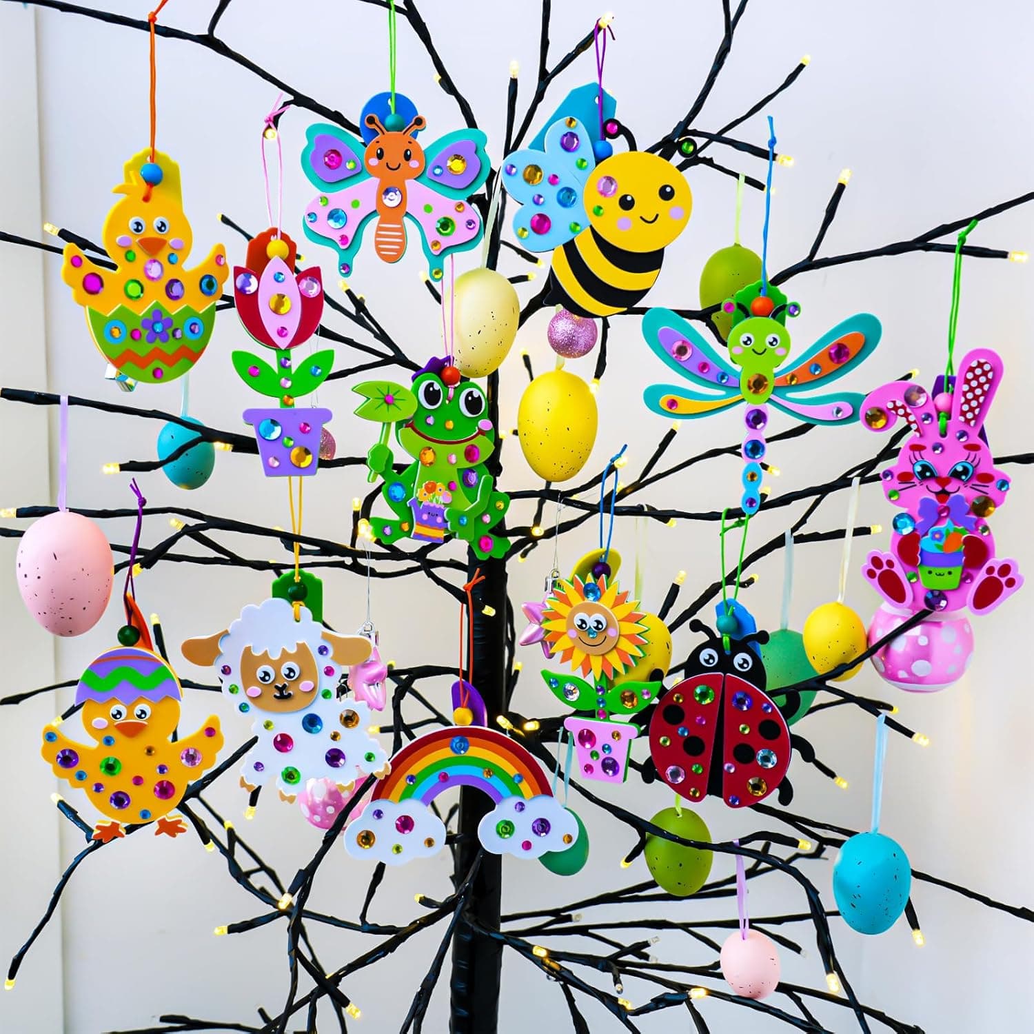 Winlyn 24 Sets Spring Craft Kits with Easter Ornaments thumbnail 4