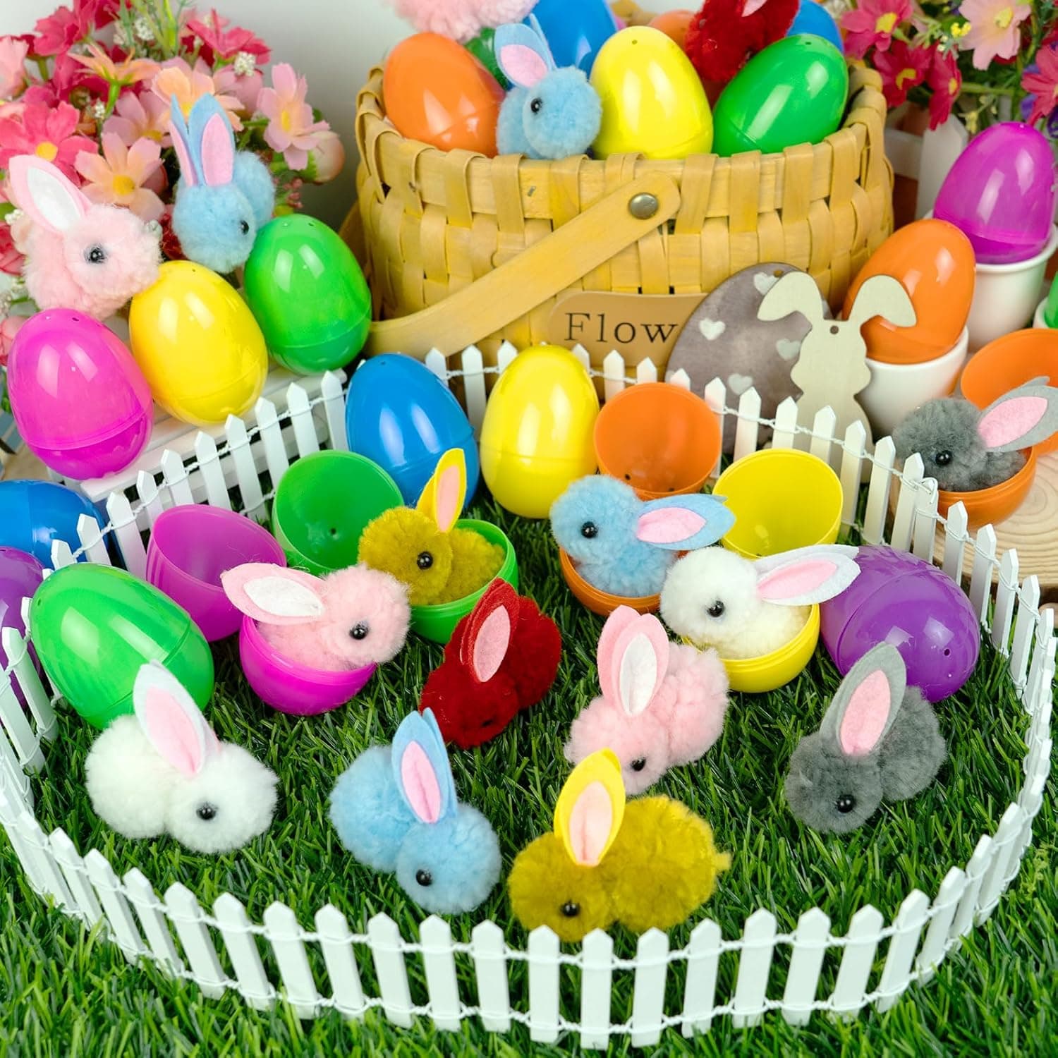 ZICZLI 36 Pack Easter Eggs Filled Plush Bunny Toys thumbnail 4