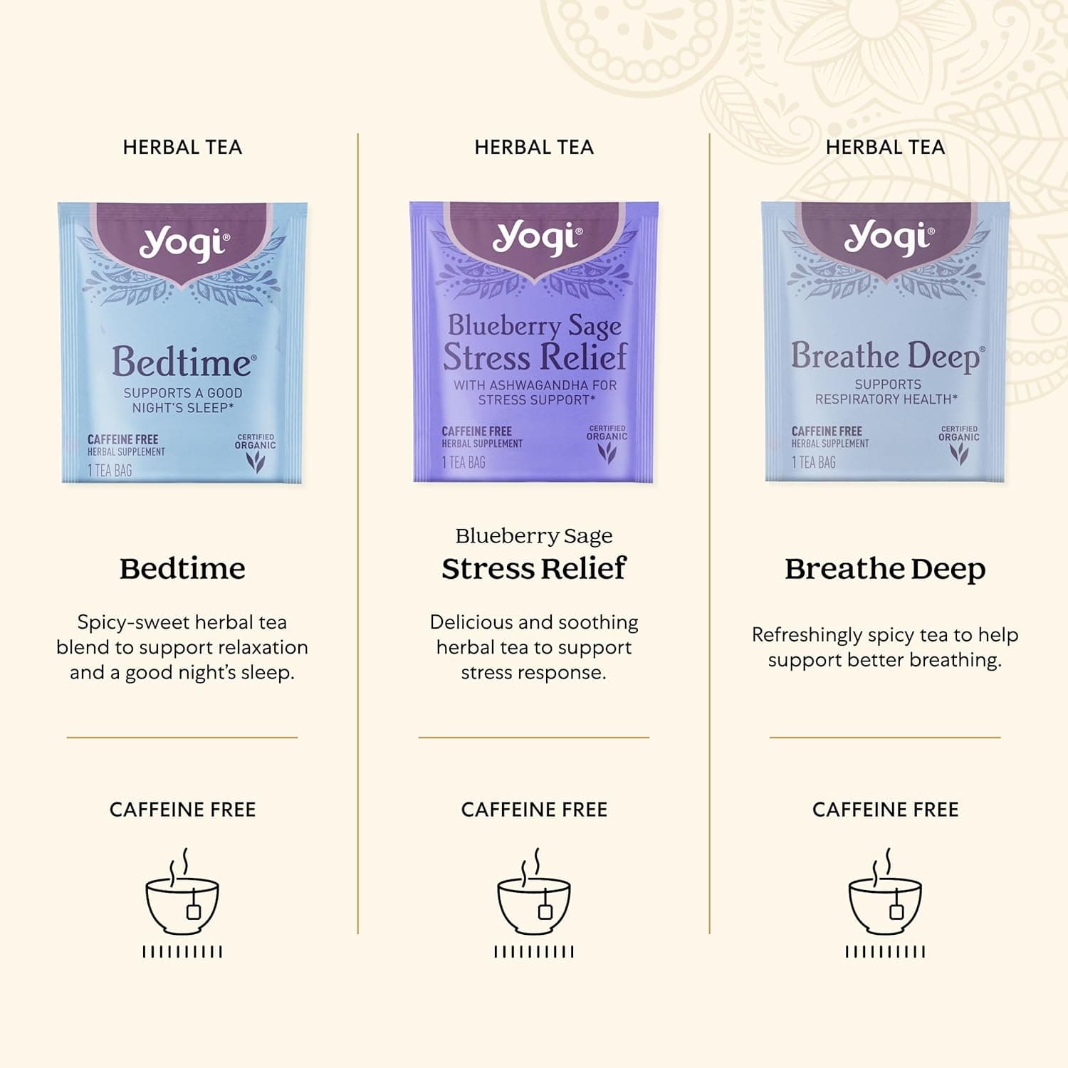 Organic Sampler Gift Box-5 Tea Bags per Flavor (45 Tea Bags)-Delicious Wellness Immunity Teas-9 Herbal Teas-Caffeine-Free Tea Variety Pack-Tea Gift Set : Grocery &amp; Gourmet Food thumbnail 3