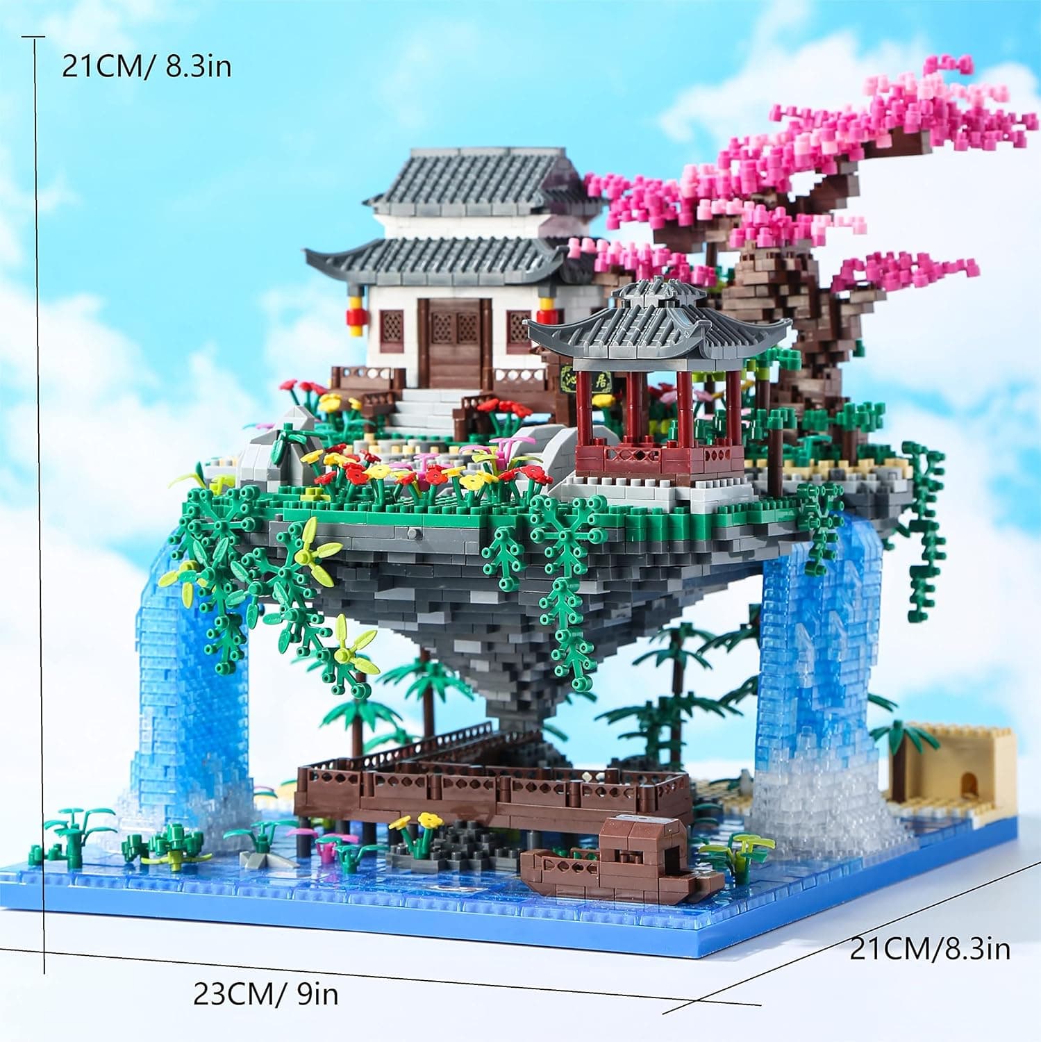 Yushinv Cherry Blossom Tree Building Set with Gift Box, Original Music Cherry Blossom Tree House(Type :Symphony), Japanese Sakura Tree House Lights Building Kit3320 Pcs, Cherry Bonsai Building Set. : Toys &amp; Games thumbnail 4