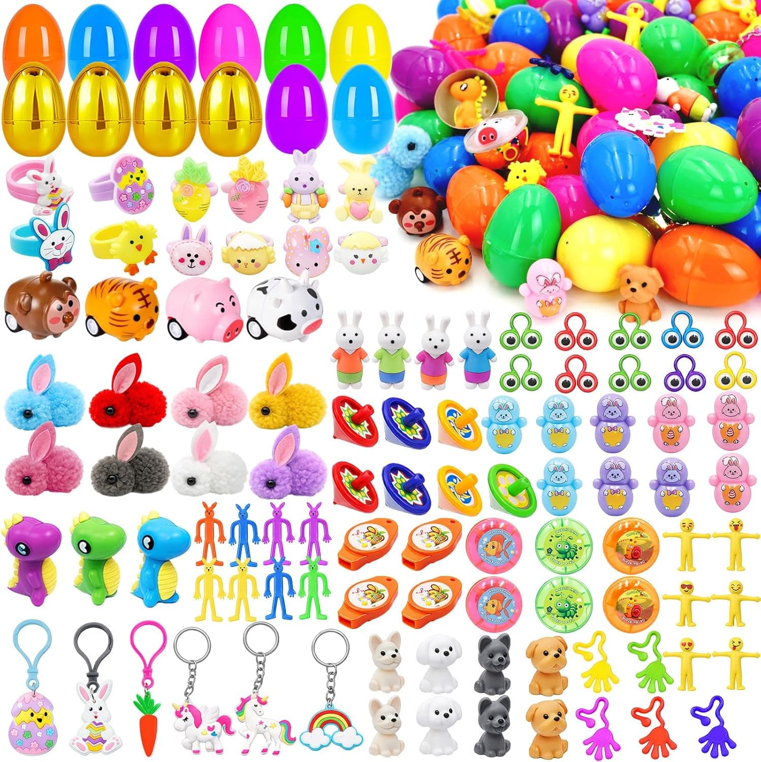 Easter Basket Stuffers Ideas: 100 Prefilled Eggs