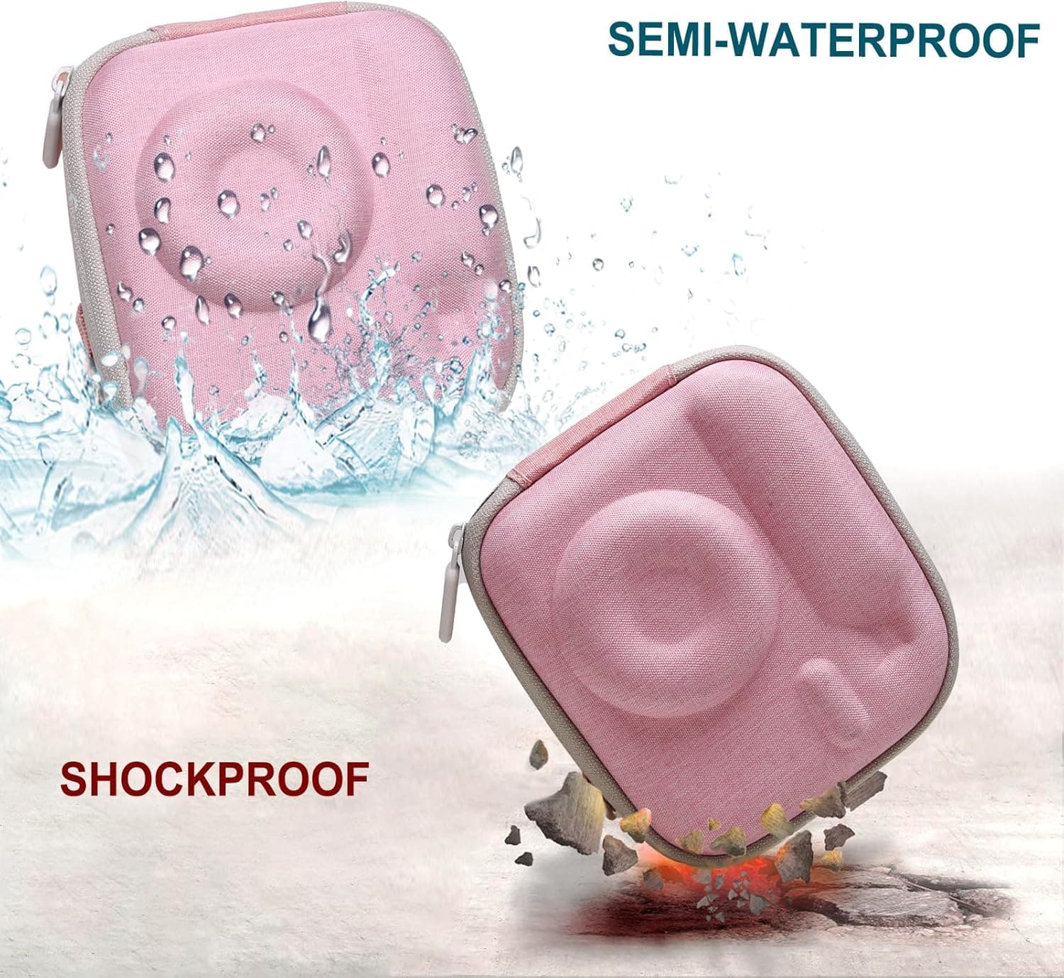 LTGEM Case Compatible with Fujifilm Instax Mini 13/12 / 11/10 / 9/8 / 7/7+ Instant Camera and FUJIFILM Instax Mini Instant Flim with Shoulder Strap, Pink(Case Only) : Electronics thumbnail 5