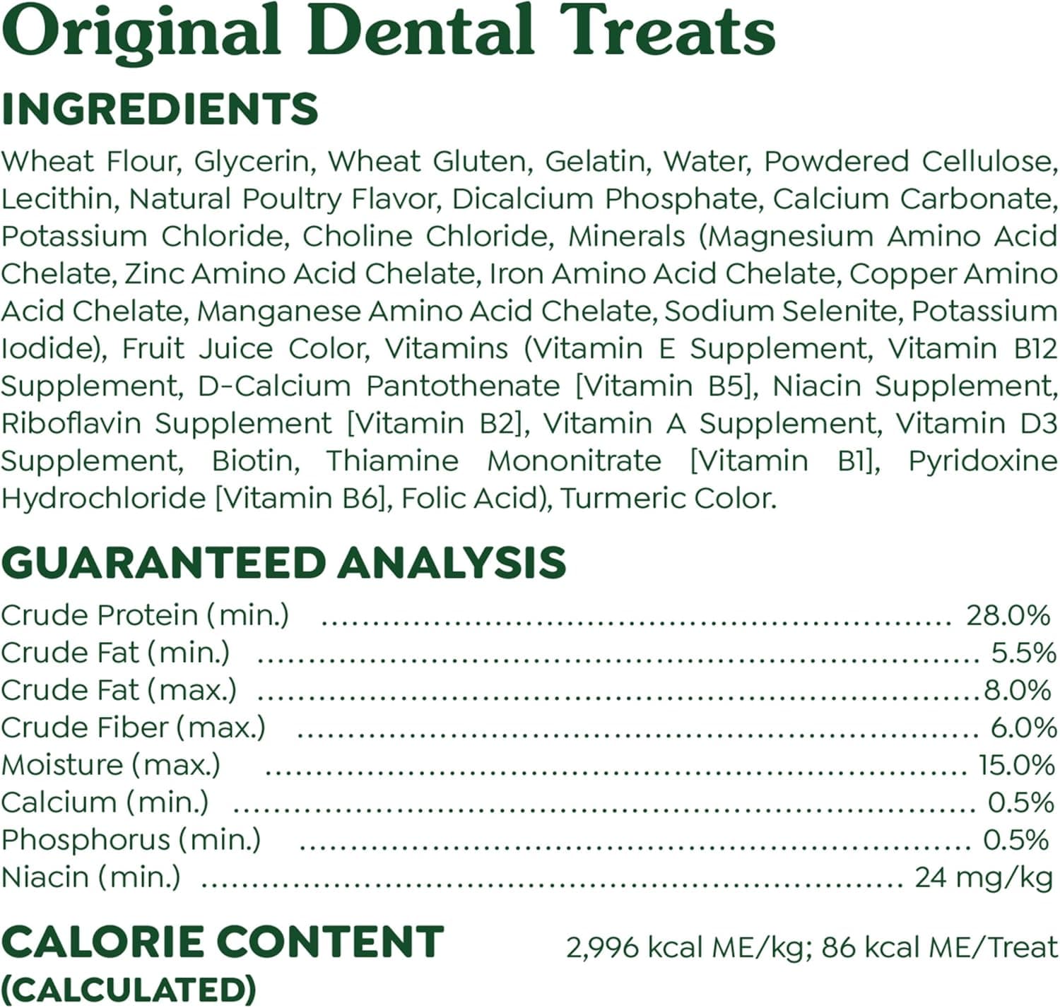 Greenies Veterinarian-Recommended Adult Natural Dental Dog Treats Regular Size, Dog Dental Chews, Original Flavor, 54 oz. Pack, 54 Count : Pet Supplies thumbnail 5