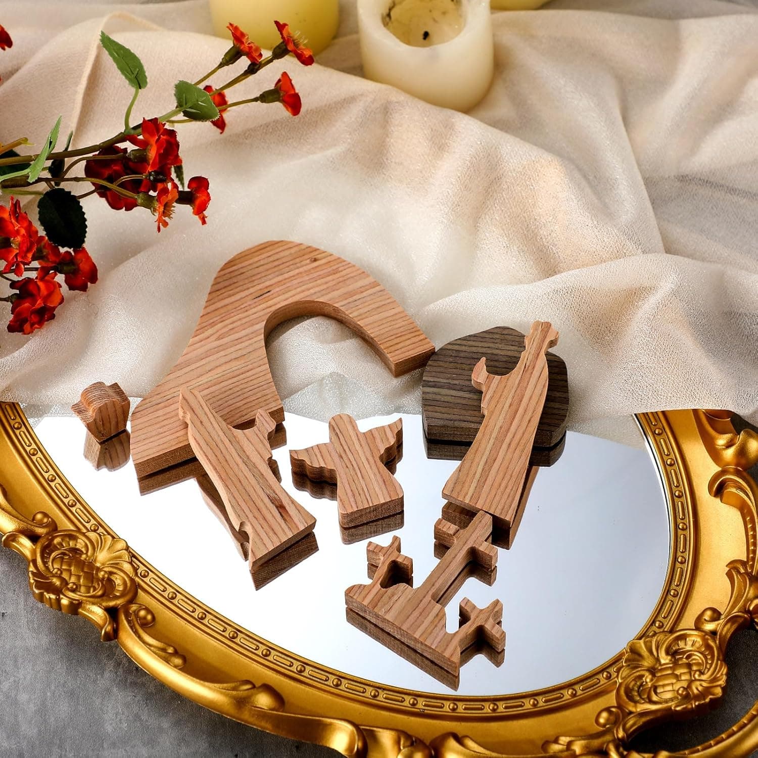 Colingmill 12-Piece Wooden Easter Resurrection Scene with Cross Decorations thumbnail 3