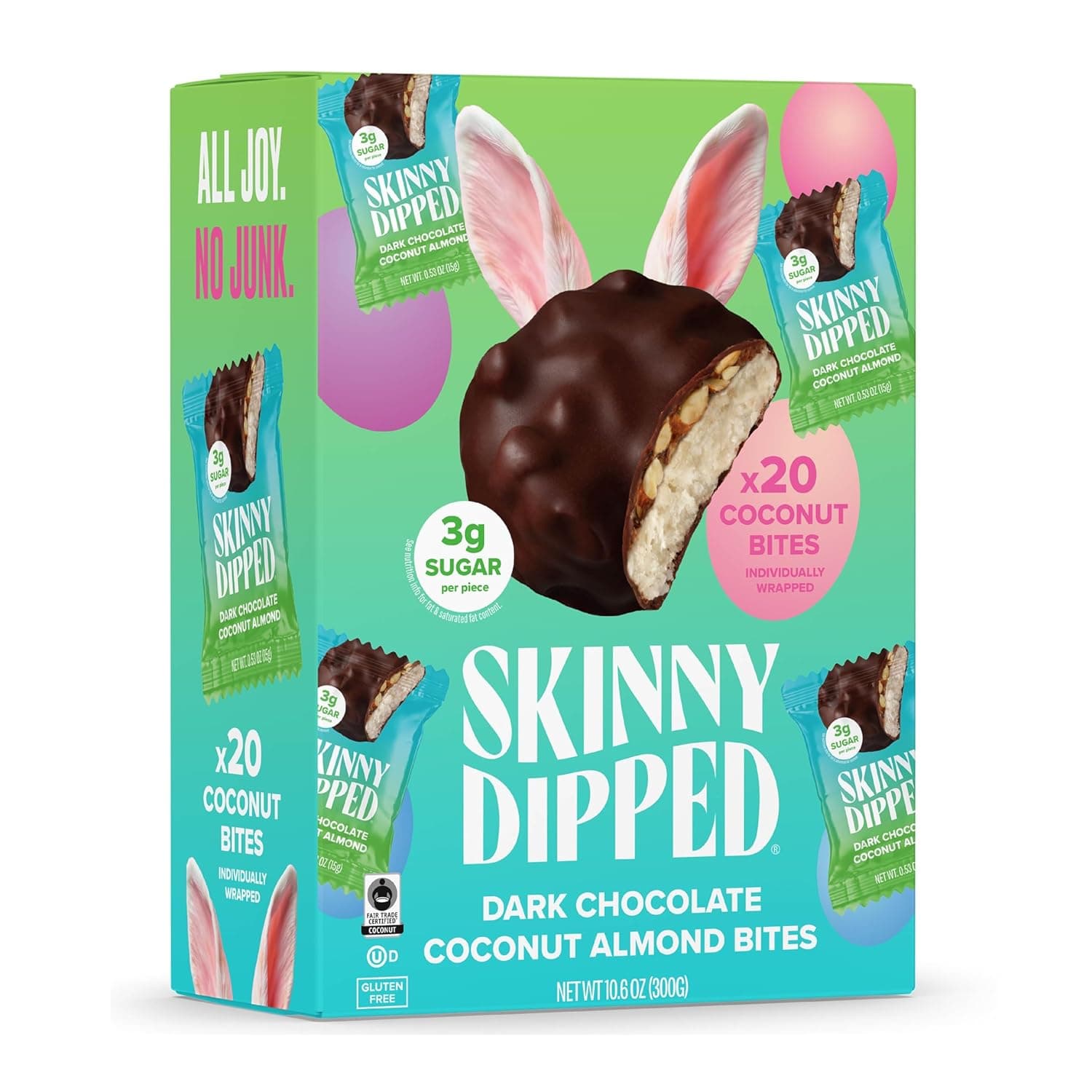 SKINNY DIPPED Easter Dark Chocolate Coconut Almond Bites, 10.58 OZ : Grocery &amp; Gourmet Food — Easter Gifts gift idea