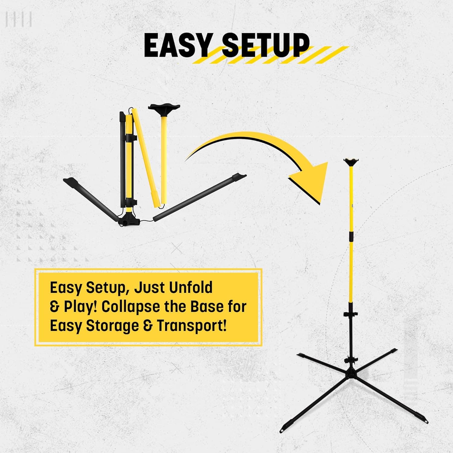 Kan Jam Disc Toss Game - Black/Yellow, Plastic - Quick Snap-Together Setup for Yard Games - Durable Steel Poles &amp; Wide Bases for Lawn Games - Compact Carry Bag for Camping : Sports &amp; Outdoors thumbnail 3