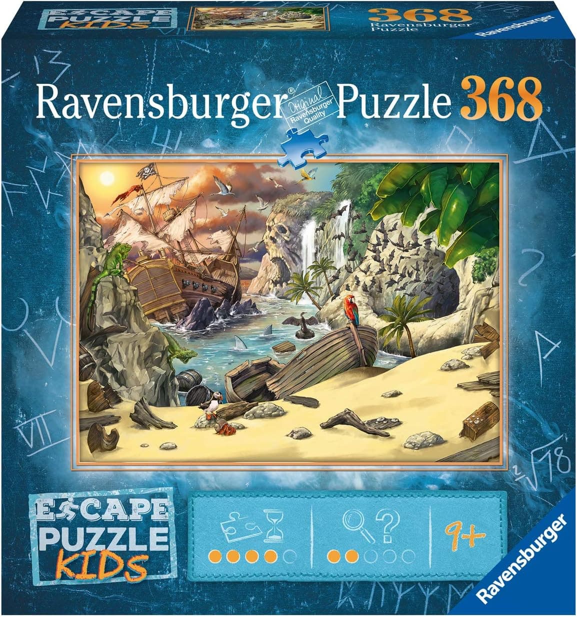 Ravensburger Escape Kids Puzzle - Pirate’s Peril | 368 Piece Jigsaw Game for Kids | Engaging Storyline with Hidden Riddles | Quality Materials, Matte Finish | FSC Certified, Climate Pledge Friendly : Toys &amp; Games image 1