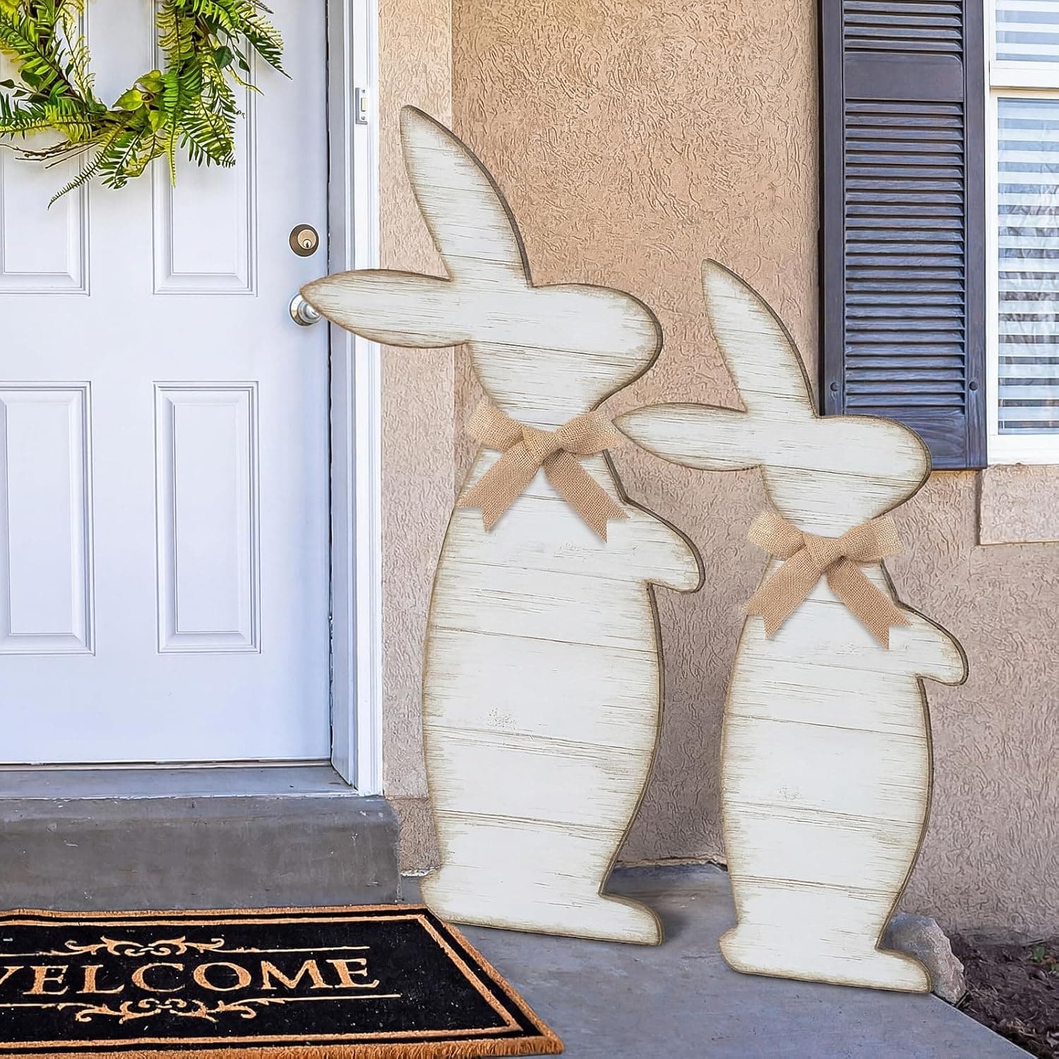 Yerliker 2-Piece Wooden Easter Bunny Porch Signs thumbnail 5