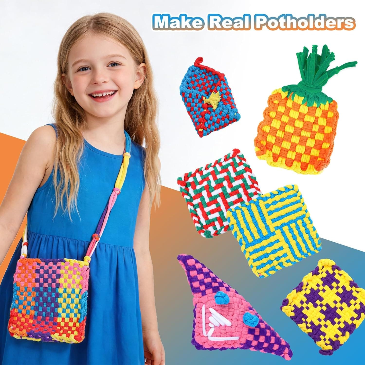 DDAI Weaving Loom Craft Kit for Kids Ages 6-12 thumbnail 5