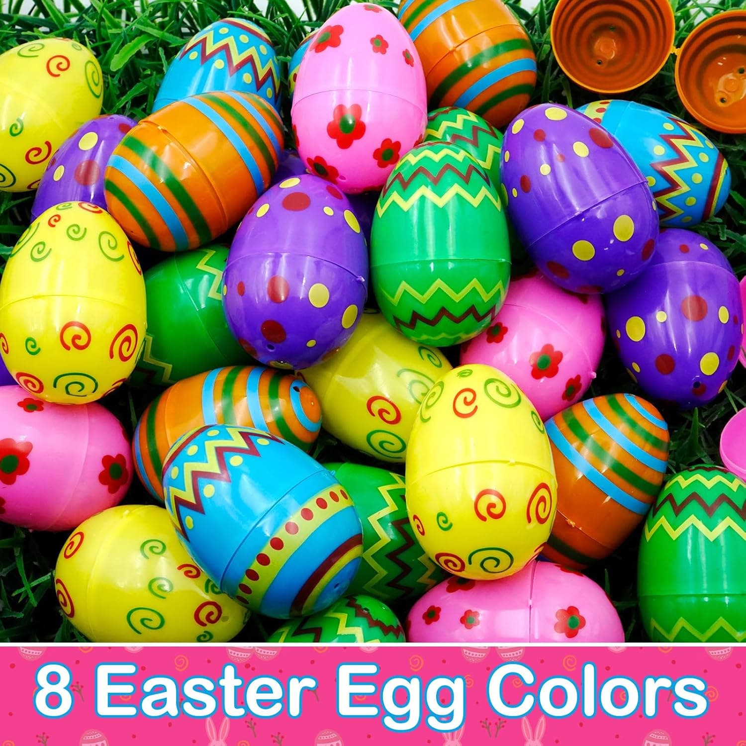 ZICZLI 48-Piece Large Plastic Easter Eggs thumbnail 4