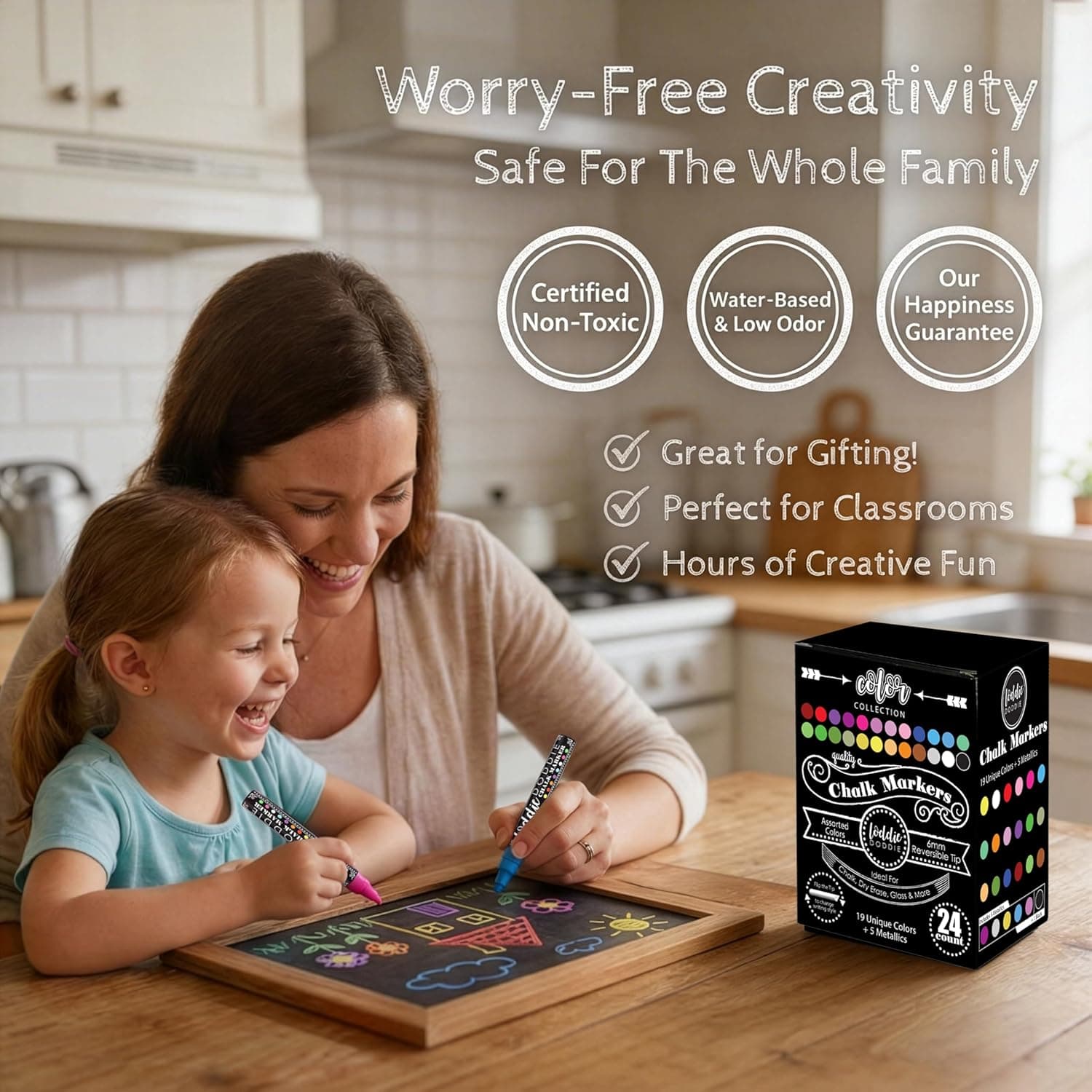 Loddie Doddie Chalk Markers - Pack of 24 with 6mm Reversible Tips thumbnail 4