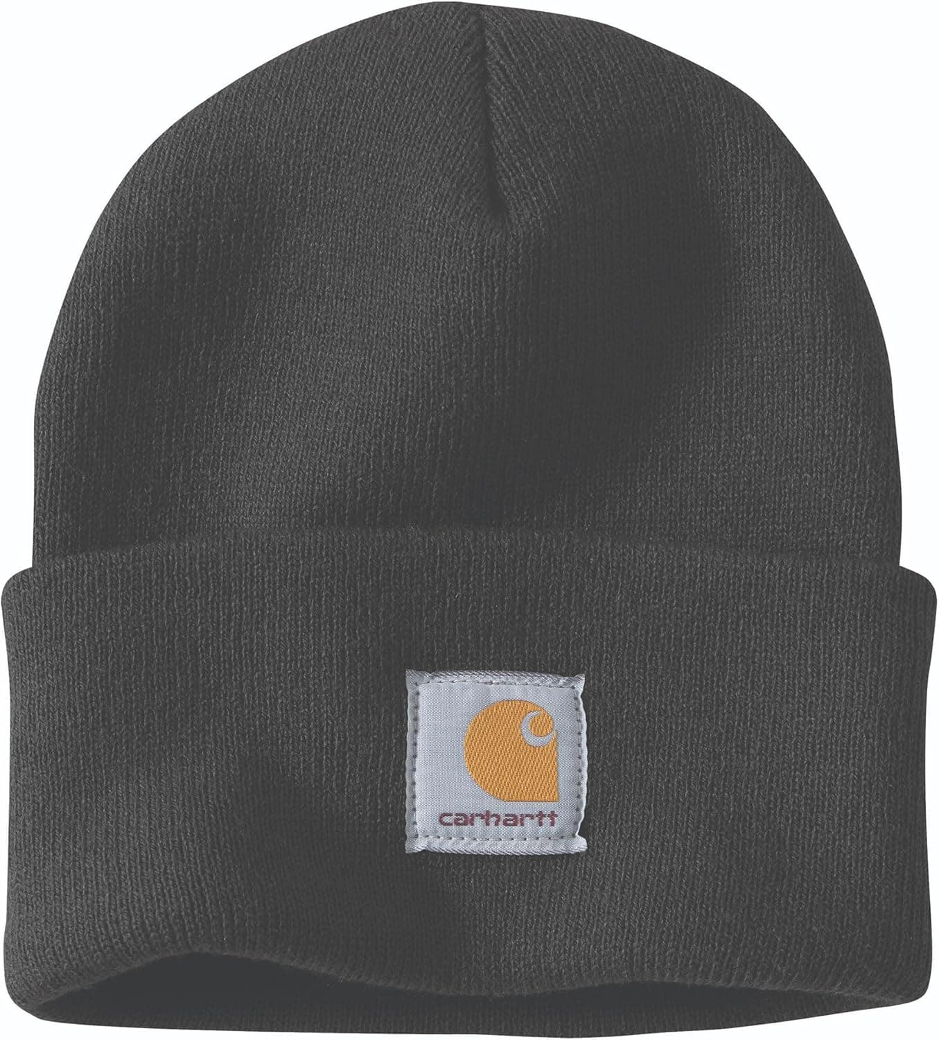 Carhartt Mens Knit Cuffed Beanie Hat, Black, One Size US at Amazon Men’s Clothing store: Cold Weather Hats image 1