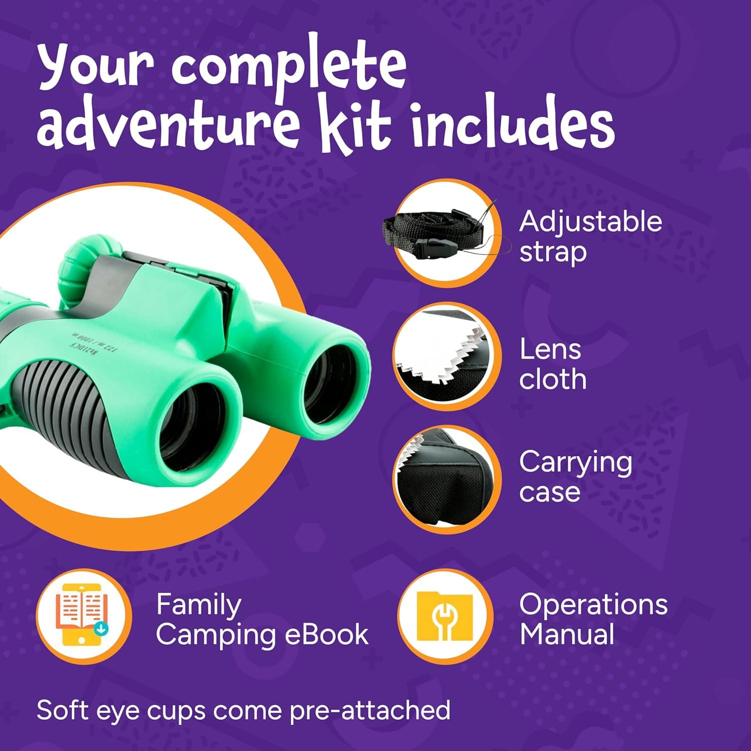 Think Peak Green Binoculars Science Toy for Kids Ages 3-12 Years - Real Compact Outdoor Adventure &amp; STEM Educational Nature Hiking Explorer for Bird Watching, Camping Children’s Birthday Gift : Toys &amp; Games thumbnail 5