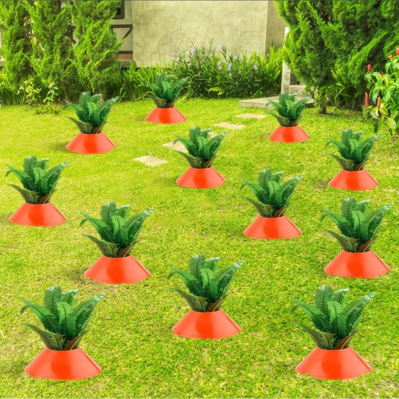 12-Piece Easter Carrot Yard Decoration Stakes image 1