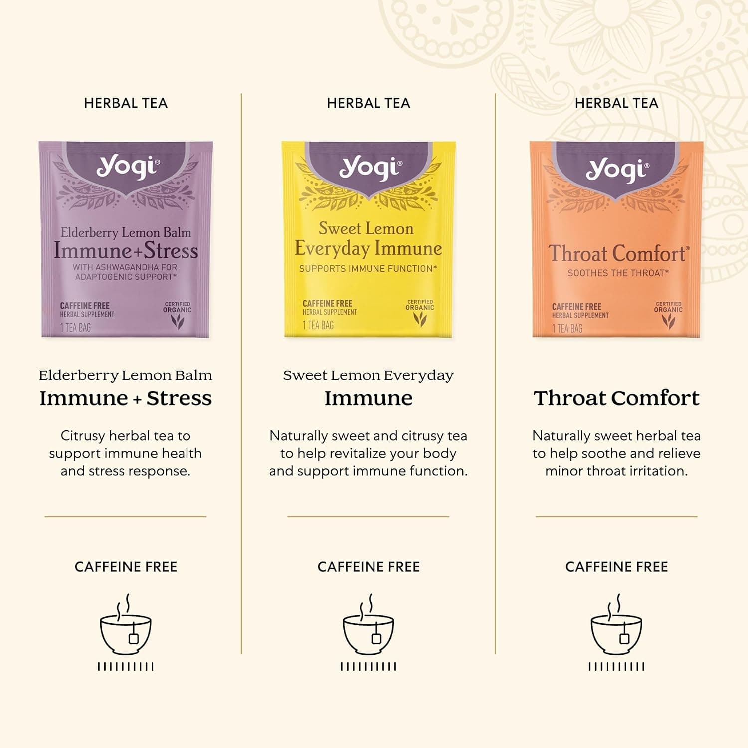 Organic Sampler Gift Box-5 Tea Bags per Flavor (45 Tea Bags)-Delicious Wellness Immunity Teas-9 Herbal Teas-Caffeine-Free Tea Variety Pack-Tea Gift Set : Grocery &amp; Gourmet Food thumbnail 4