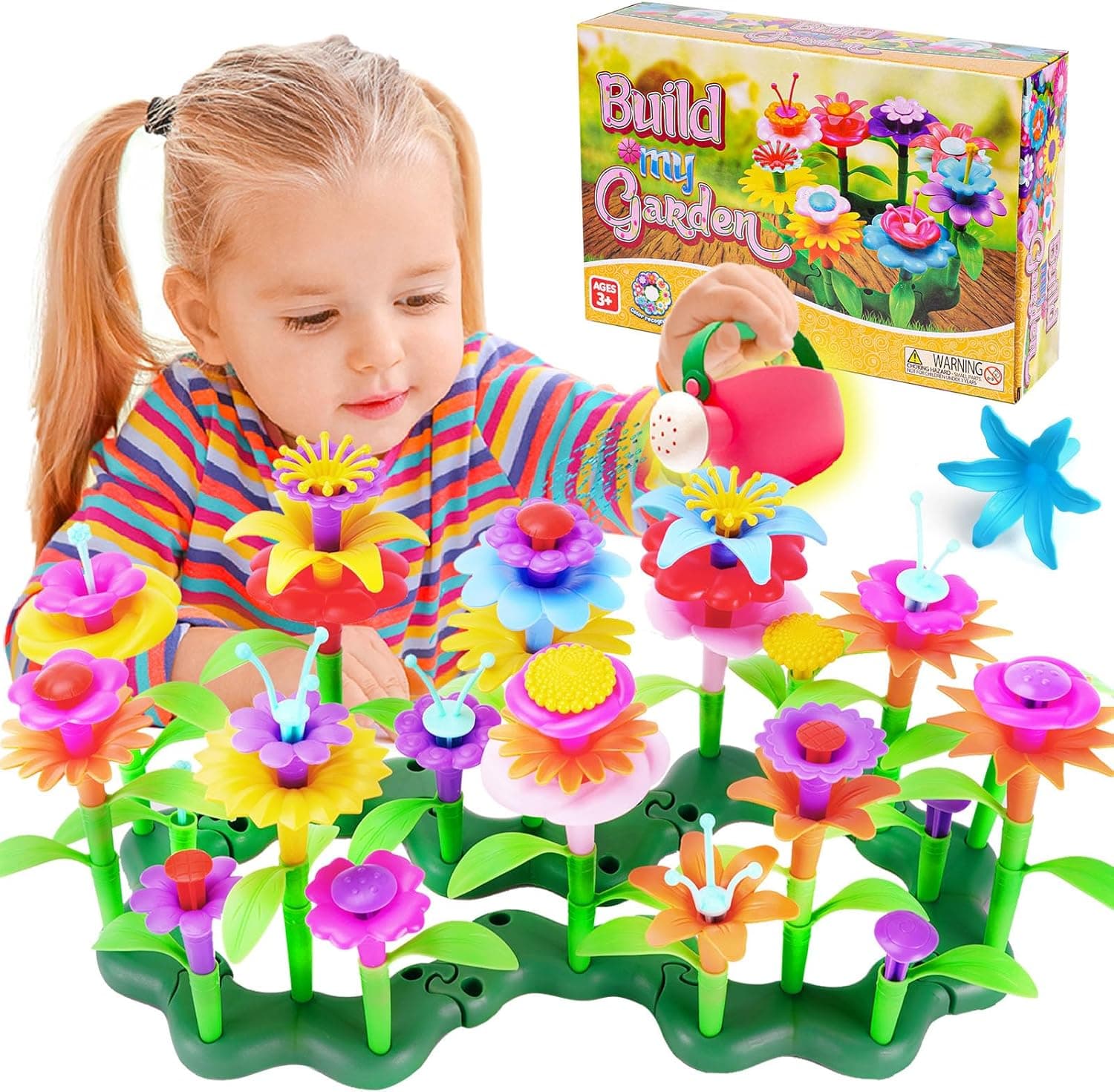 FUNZBO 99-Piece Flower Garden Building Toys Set image 1