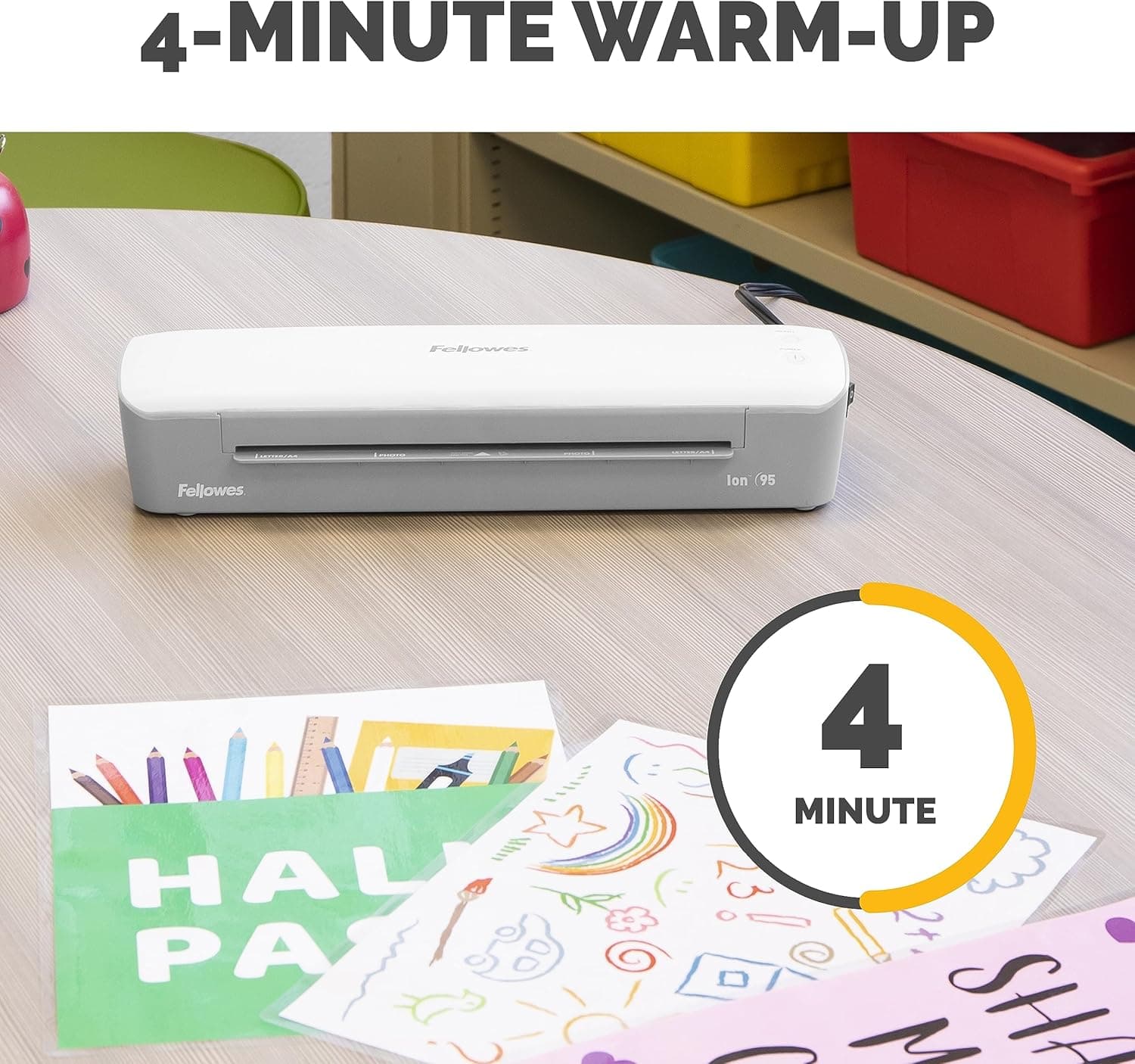 Fellowes Ion 95 Thermal Laminator with 15 Pouch Starter Kit thumbnail 4