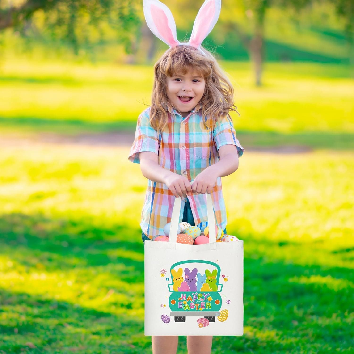 Large Easter Canvas Bags - Set of 3 thumbnail 3