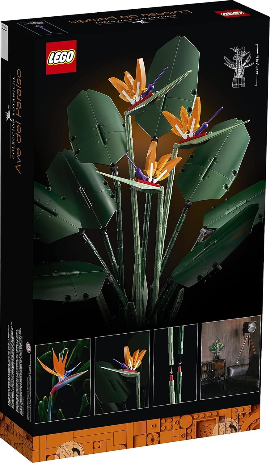 Lego 10289 Creator Expert Bird of Paradise Building Set for Adults, Artificial Plants Flowers Deco Gift Idea : Home &amp; Kitchen thumbnail 4