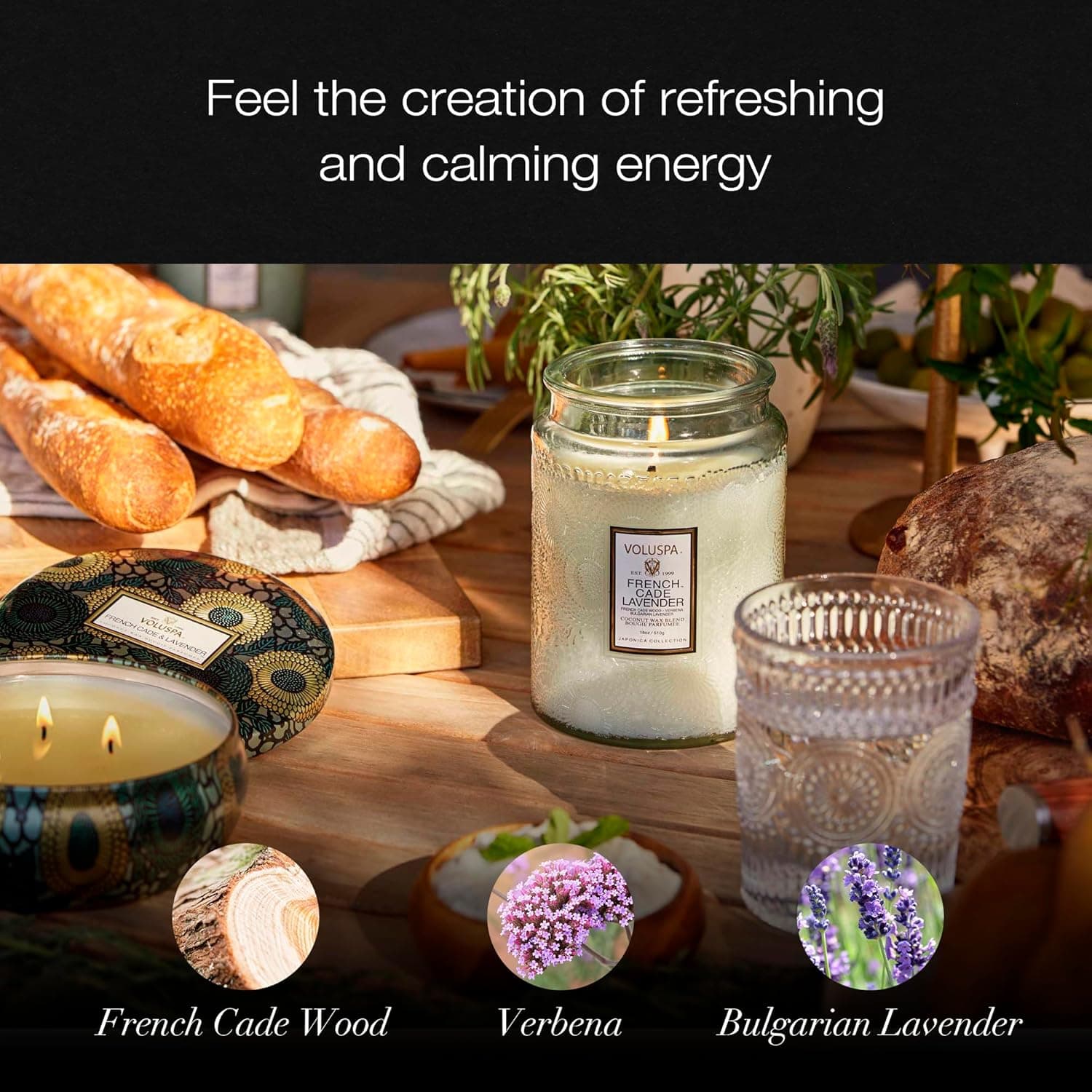 Voluspa French Cade Lavender Candle, 18 oz thumbnail 3