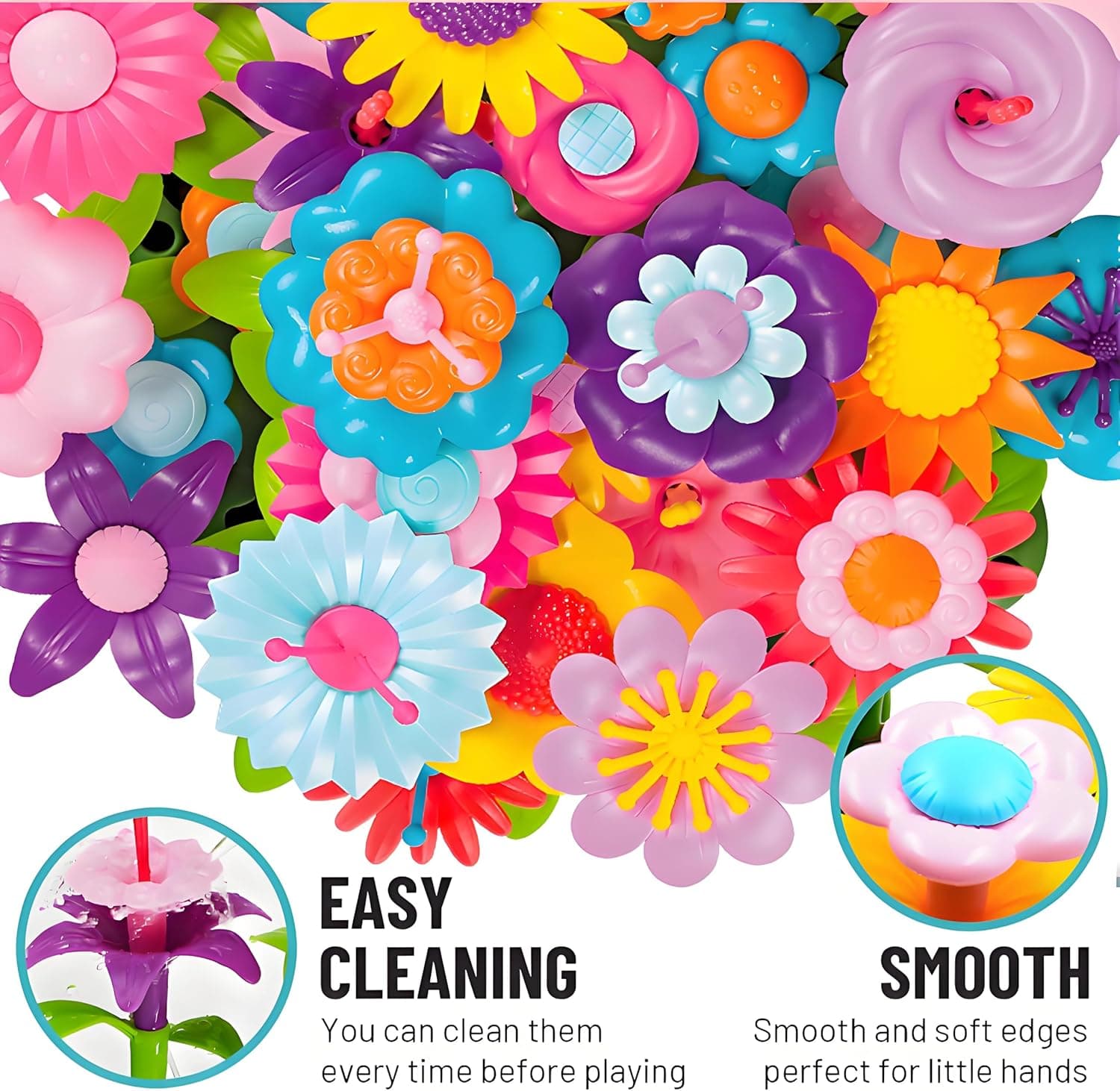 FUNZBO 99-Piece Flower Garden Building Toys Set thumbnail 5