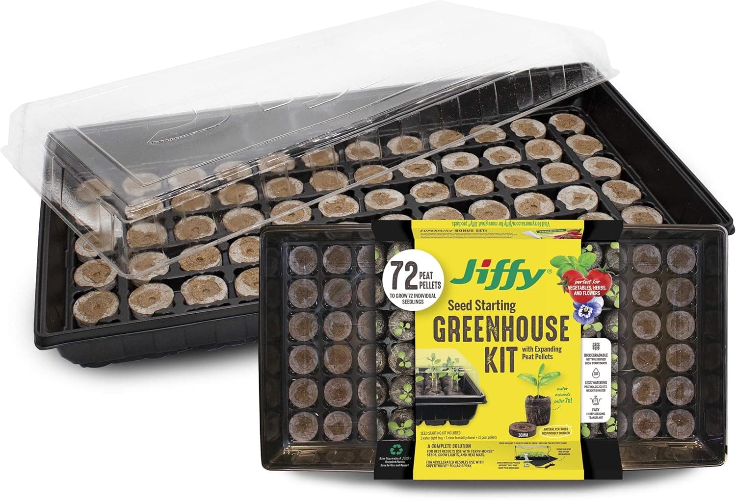 Seed Starting Kit for Spring Gardening - Complete Tray Set