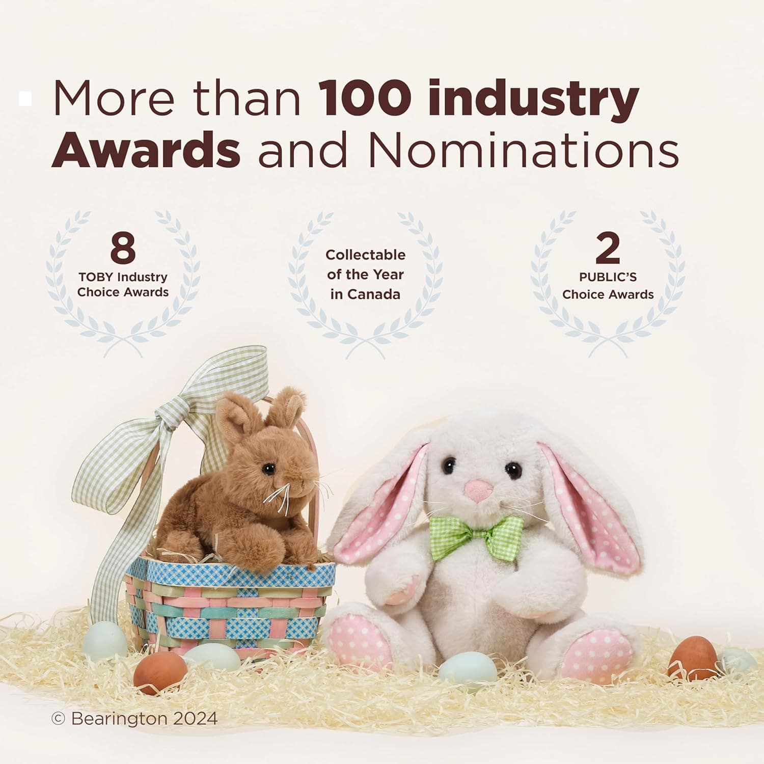 Bearington Loppy The Plush Bunny - 16" Pink Stuffed Bunny thumbnail 4