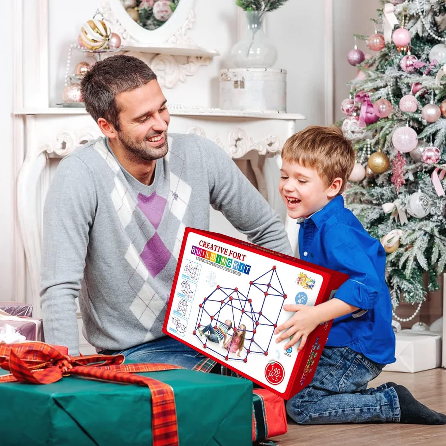 Fort Building Kit for Kids - 140 Piece STEM Construction Set thumbnail 5