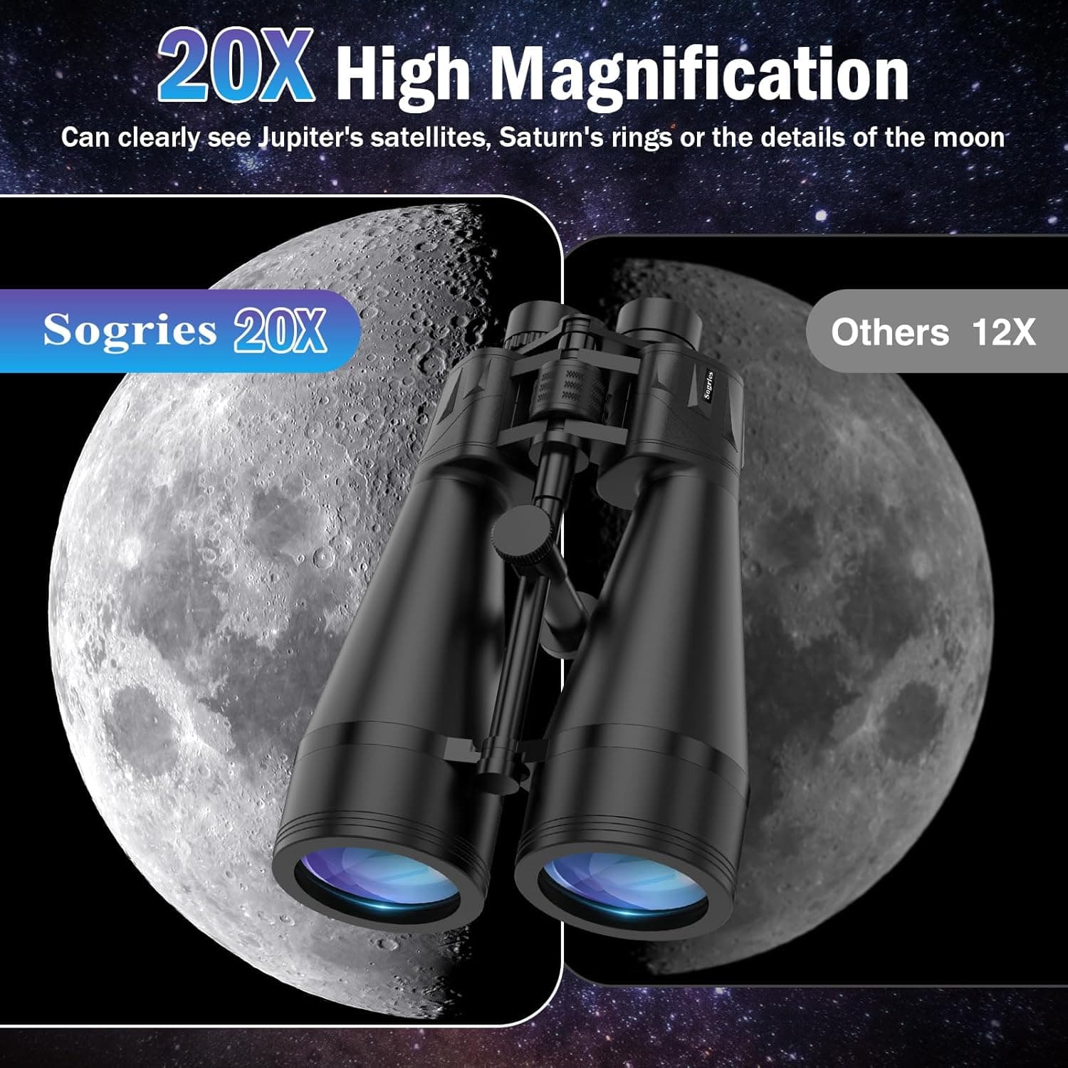 20x80 Astronomy Binoculars for Adults with Tripod thumbnail 2