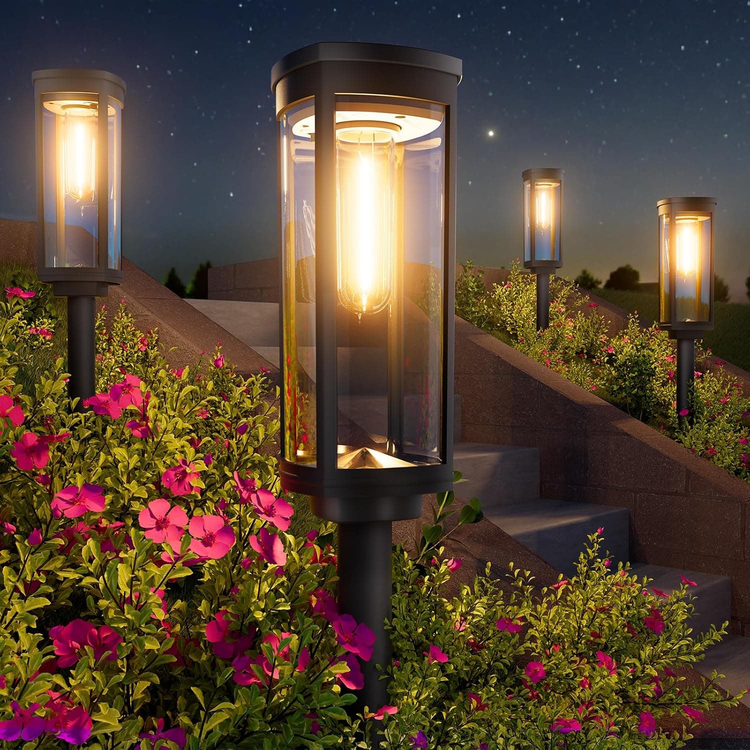 BITPOTT Bright Solar Pathway Lights - 8 Pack image 1