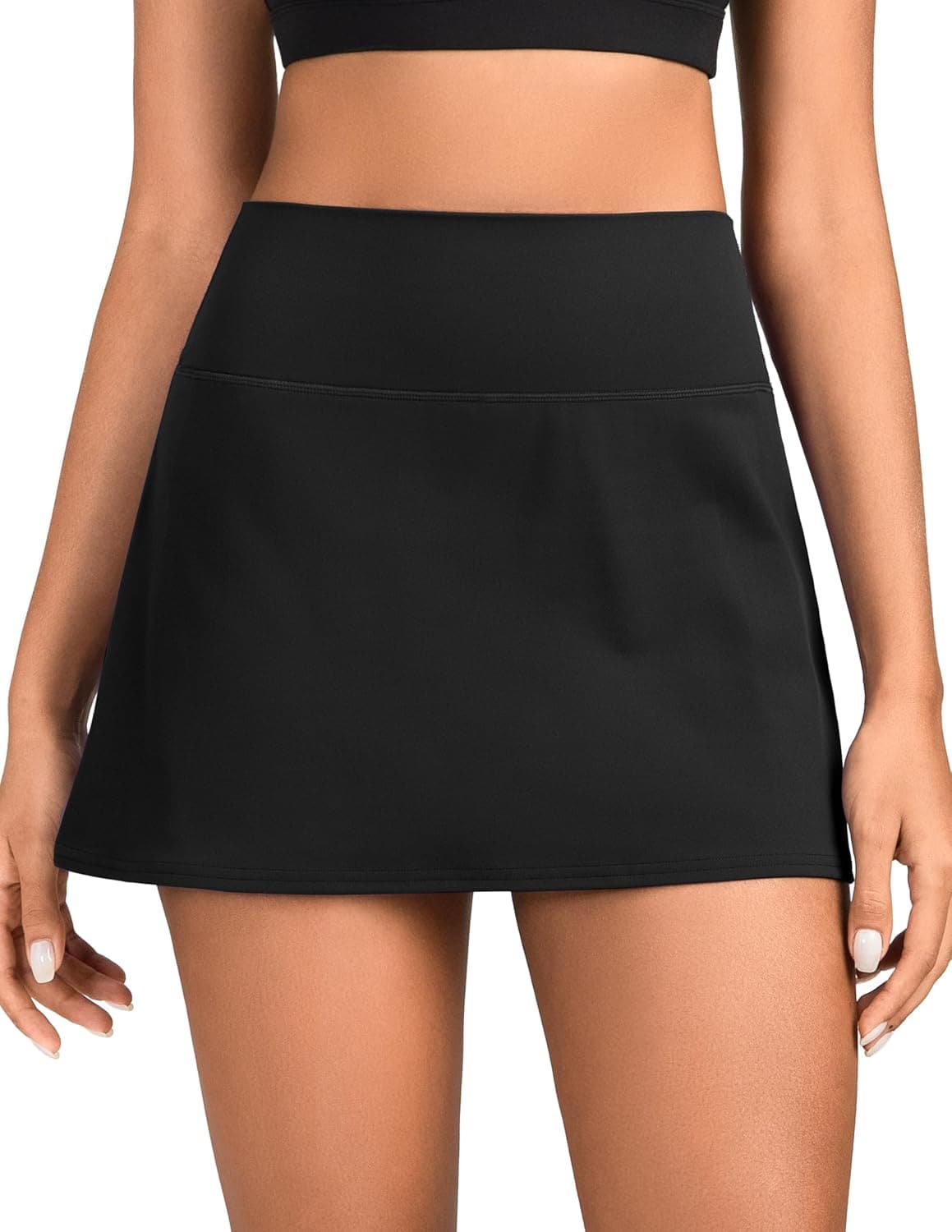 Colorfulkoala Dreamlux Skirts for Women High Rise Athletic Golf Tennis Skorts Built-in Shorts with Pockets(S, Black) : Clothing, Shoes &amp; Jewelry image 1