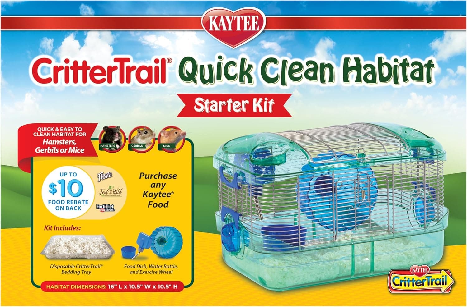 Kaytee CritterTrail Quick Clean Habitat for Pet Gerbils, Hamsters or Mice thumbnail 4