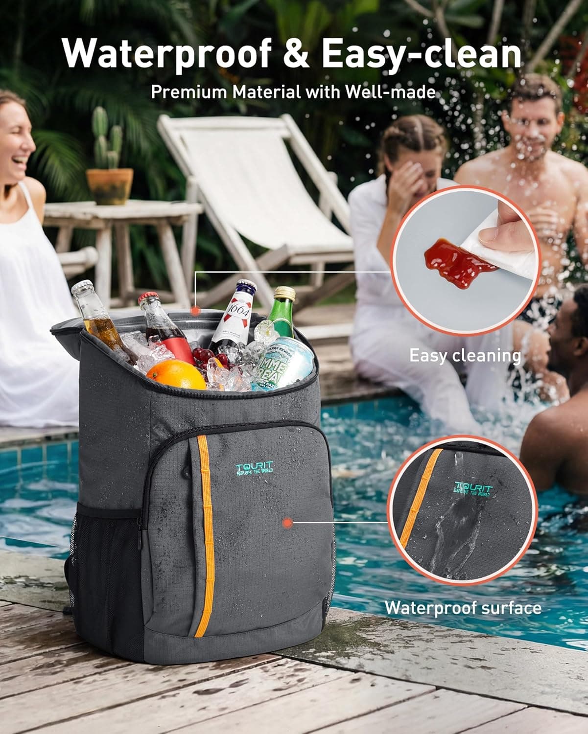 TOURIT Cooler Backpack Insulated 30 Cans thumbnail 5