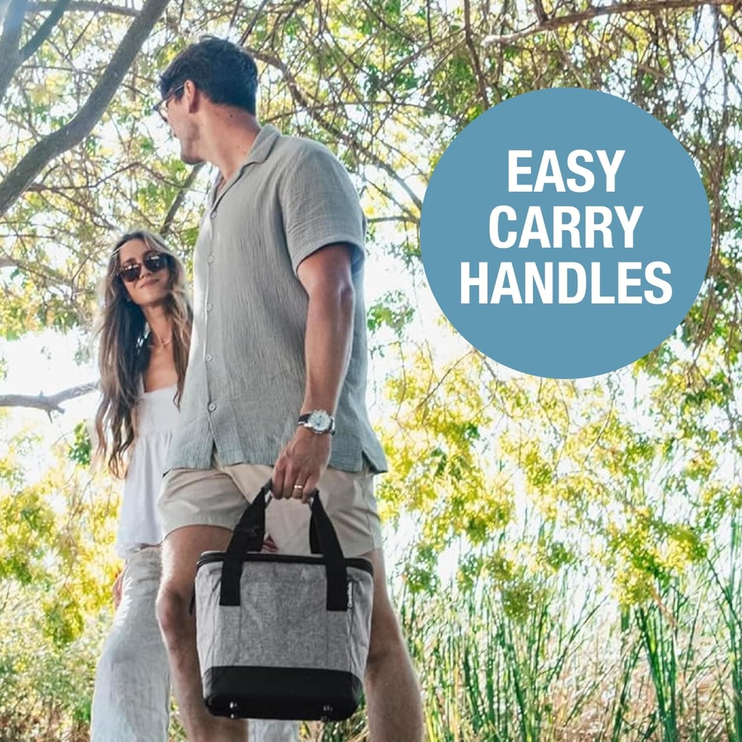 CleverMade Collapsible Insulated Cooler Bag – Leakproof Soft Cooler for Beach, Travel, Car – Bottle Opener : Sports &amp; Outdoors thumbnail 5